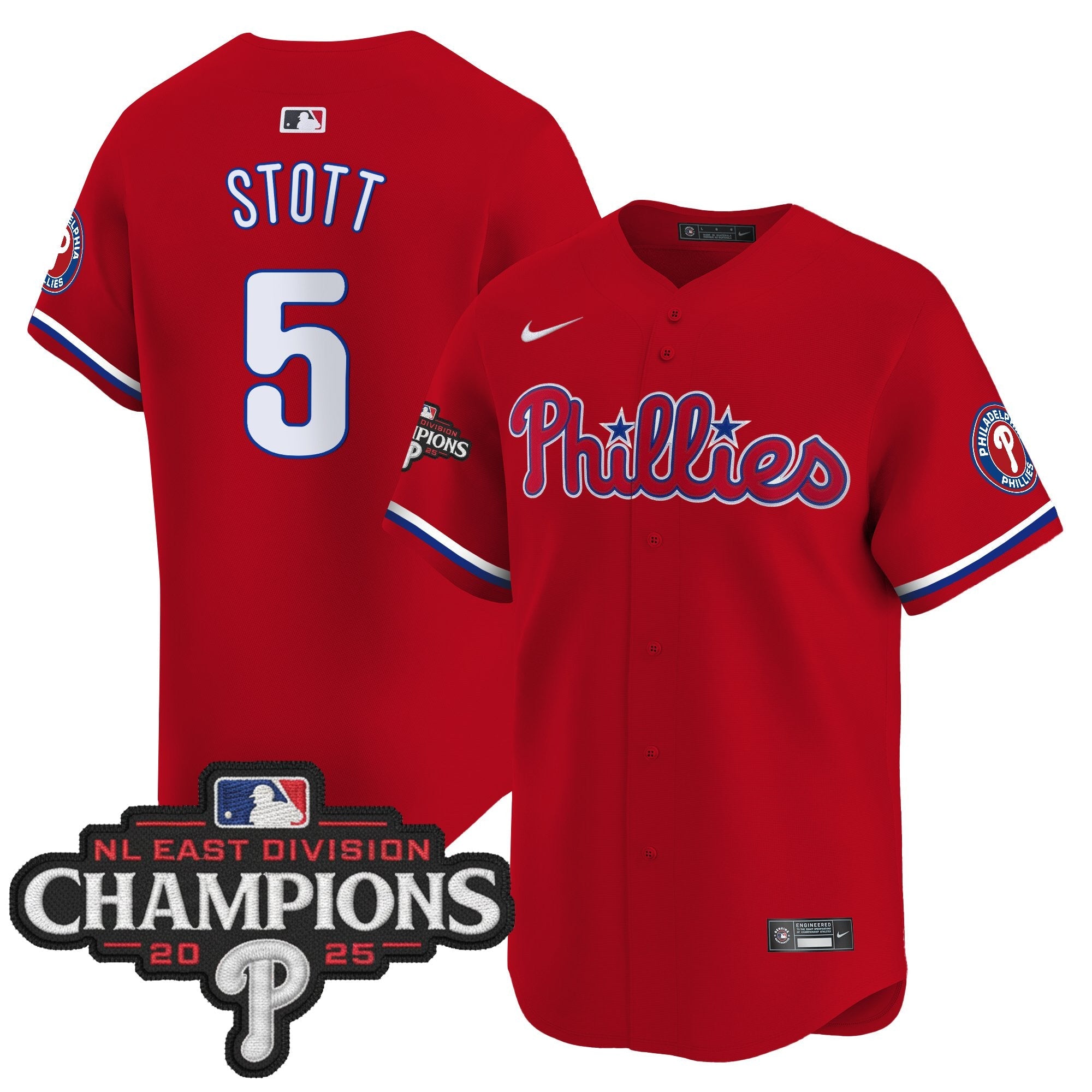 Men’s Philadelphia 2025 NL East Division Champions Patch Vapor Premier Limited Jersey