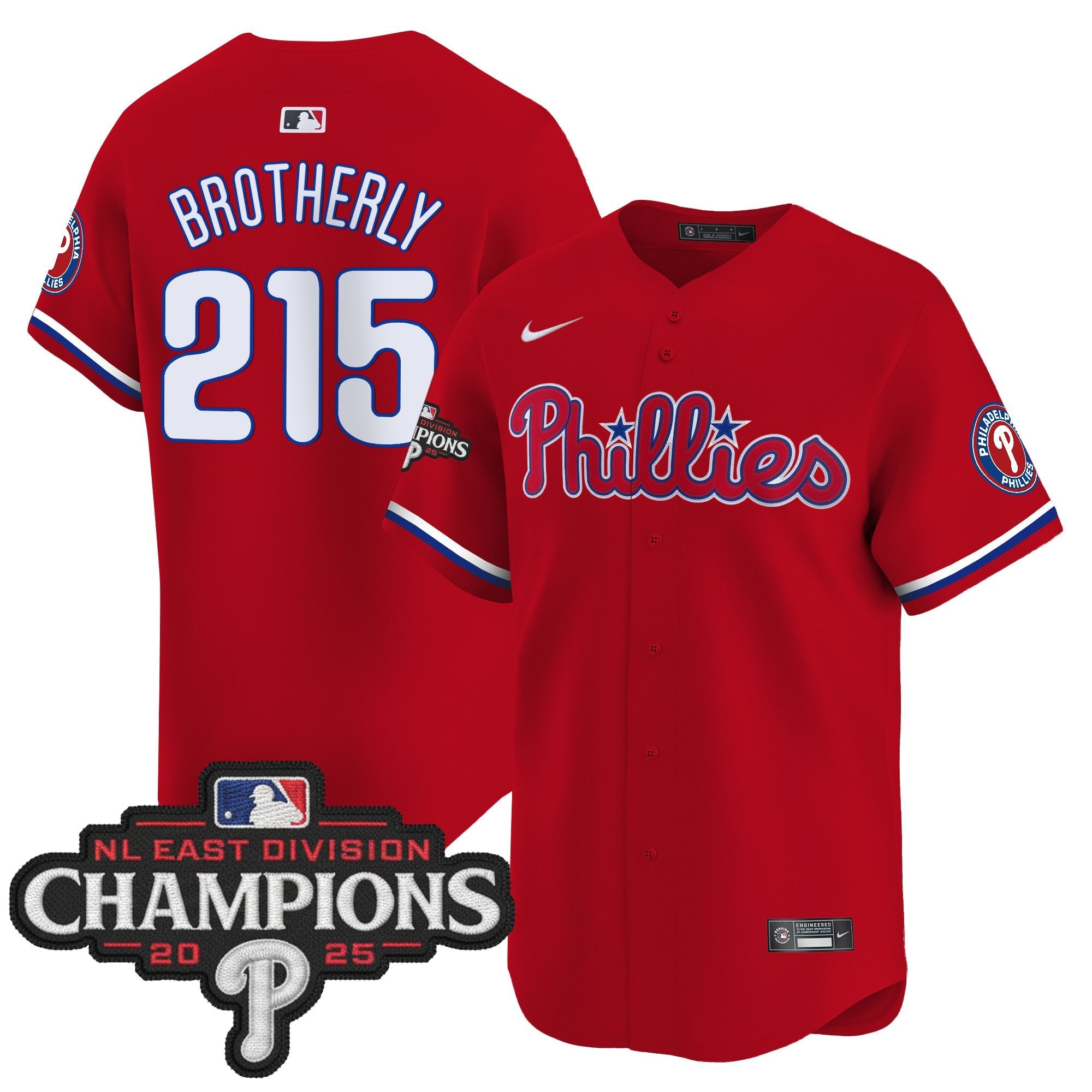 Men’s Philadelphia 2025 NL East Division Champions Patch Vapor Premier Limited Jersey