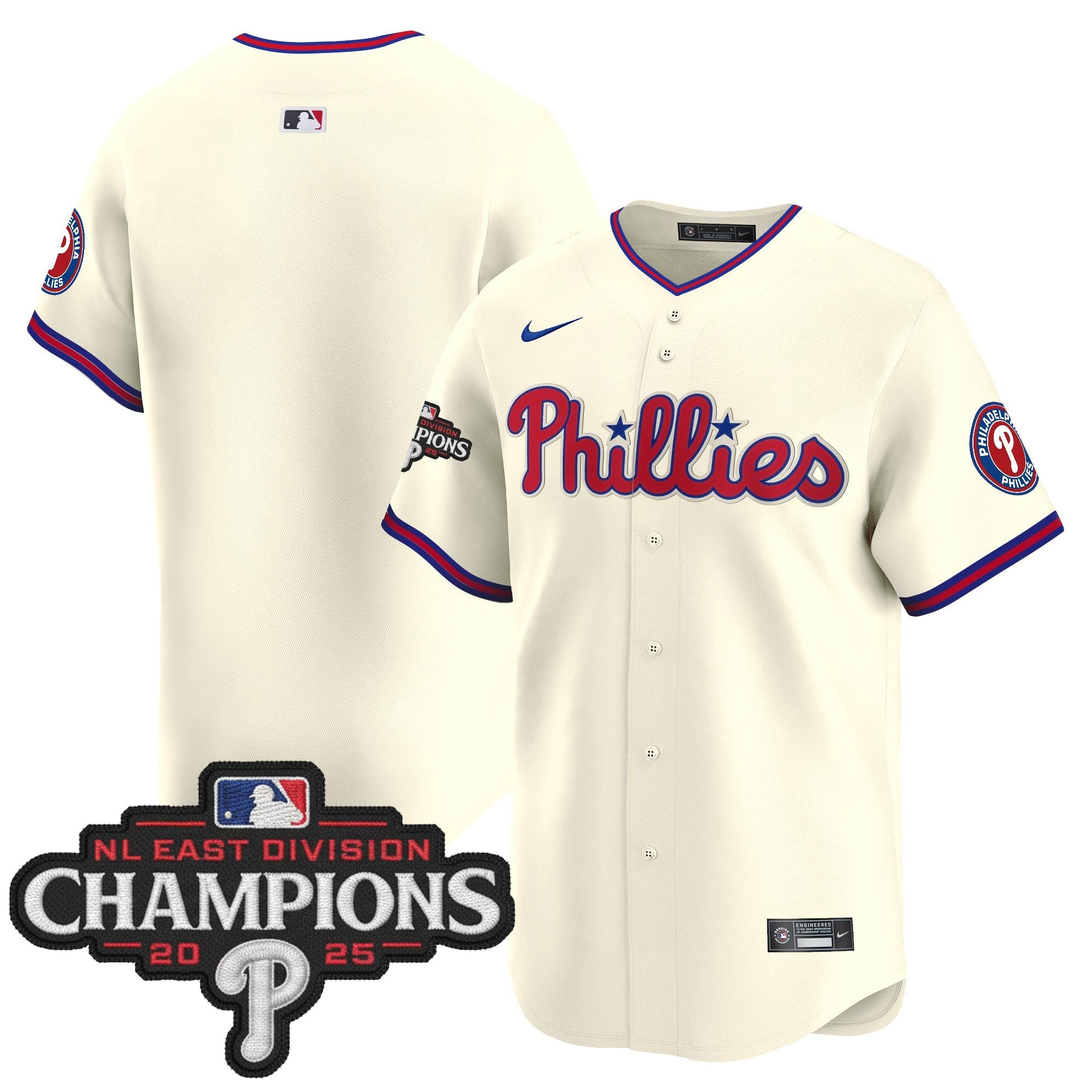 Men’s Philadelphia 2025 NL East Division Champions Patch Vapor Premier Limited Jersey
