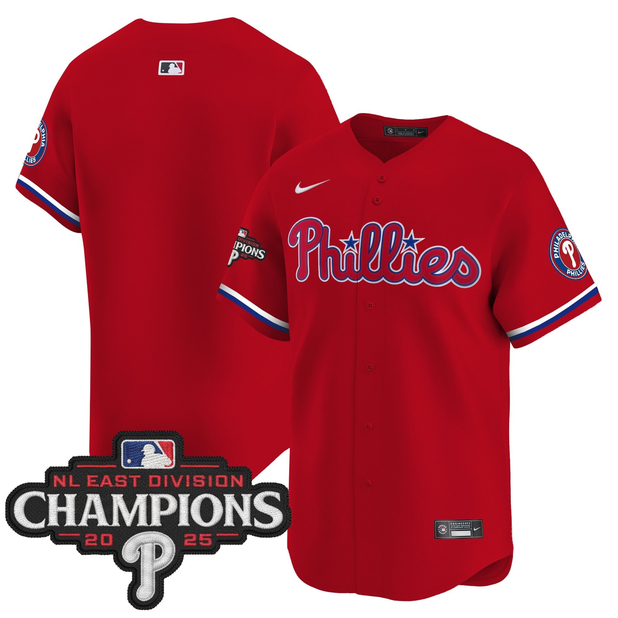 Men’s Philadelphia 2025 NL East Division Champions Patch Vapor Premier Limited Jersey