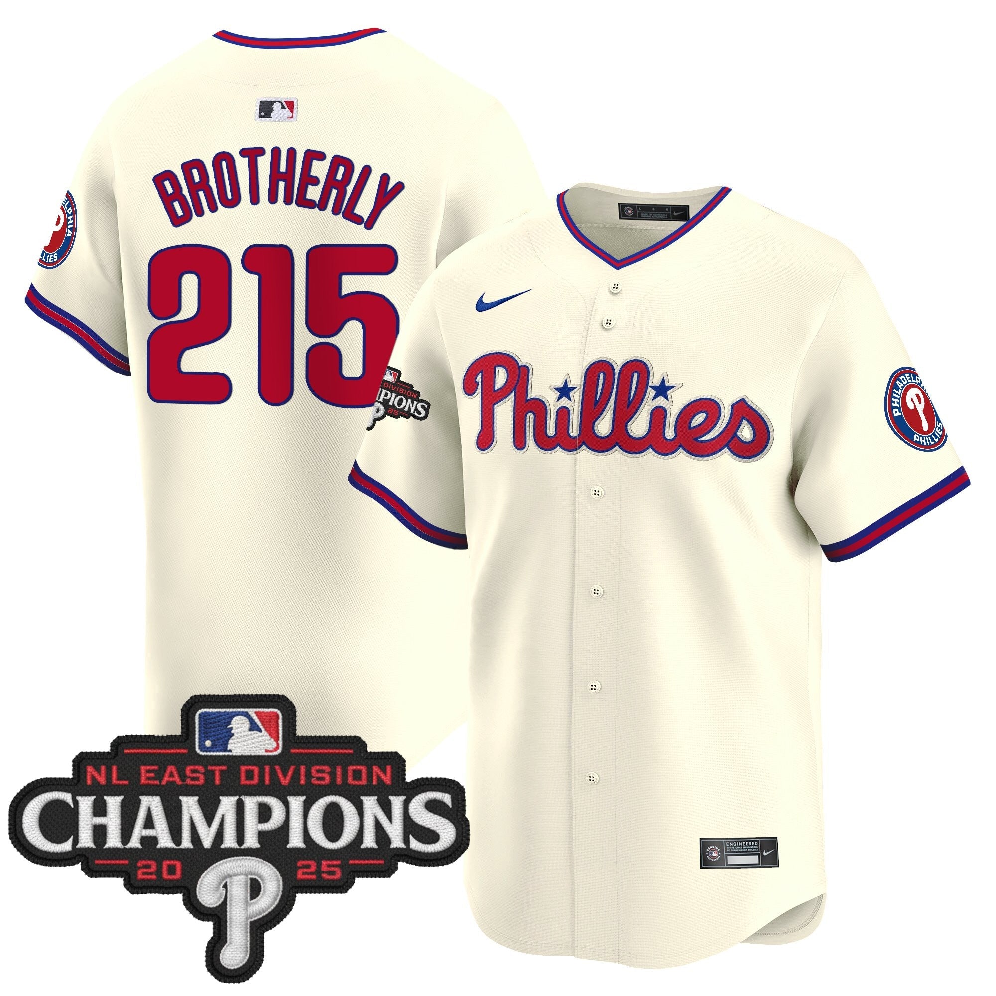 Men’s Philadelphia 2025 NL East Division Champions Patch Vapor Premier Limited Jersey