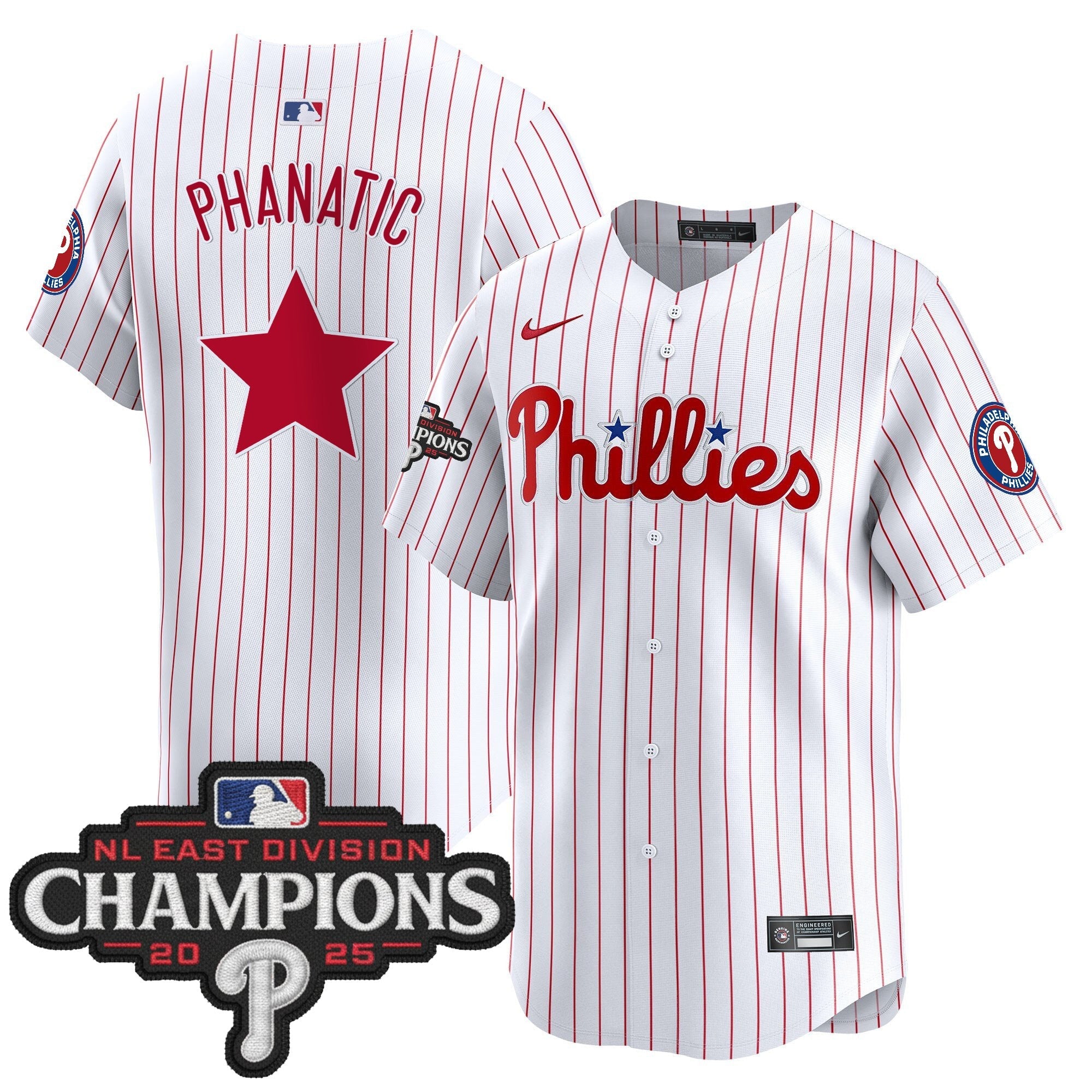 Men’s Philadelphia 2025 NL East Division Champions Patch Vapor Premier Limited Jersey
