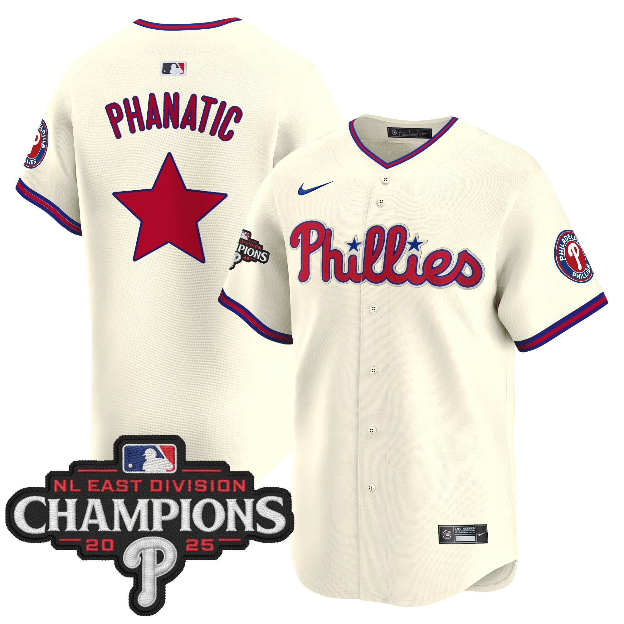 Men’s Philadelphia 2025 NL East Division Champions Patch Vapor Premier Limited Jersey