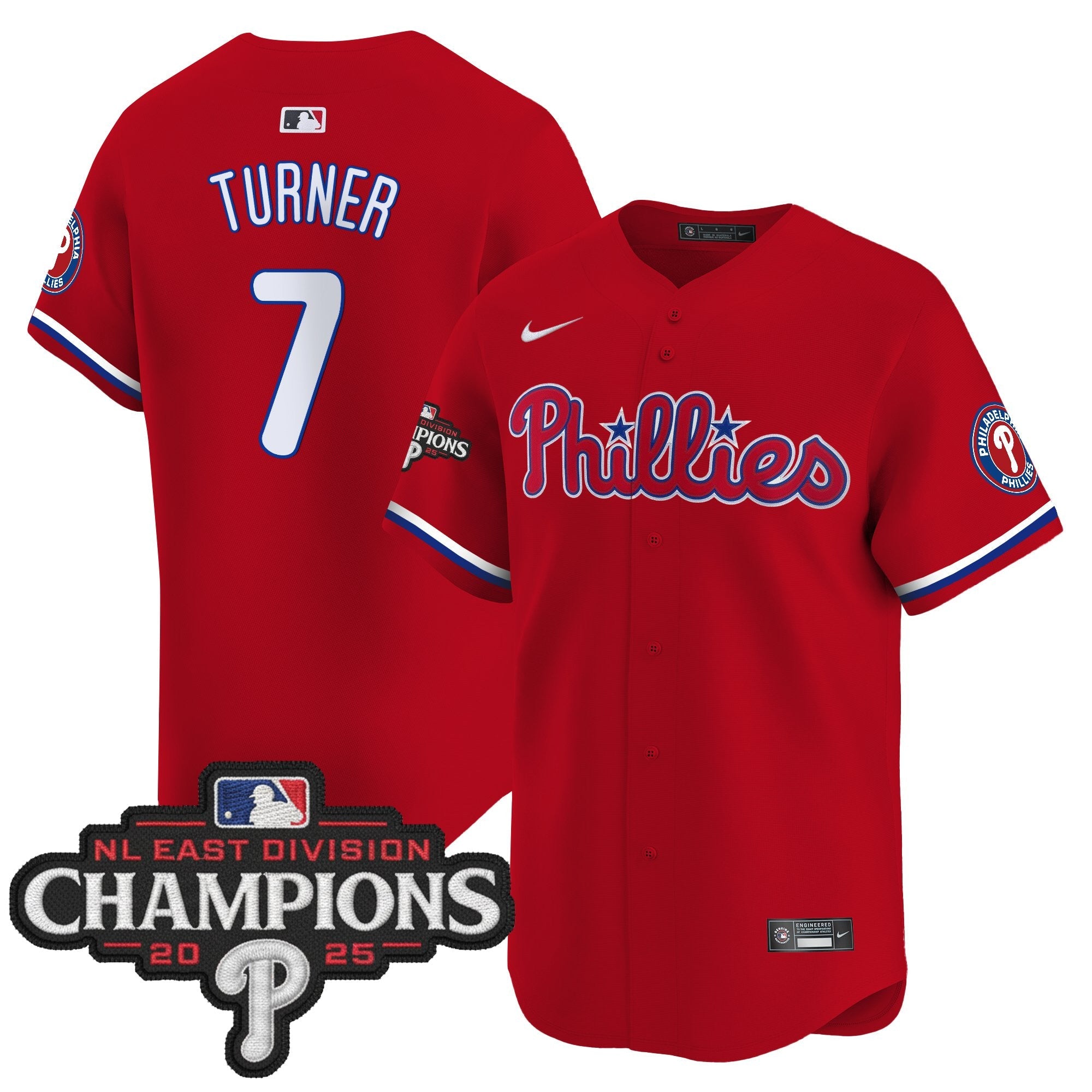 Men’s Philadelphia 2025 NL East Division Champions Patch Vapor Premier Limited Jersey