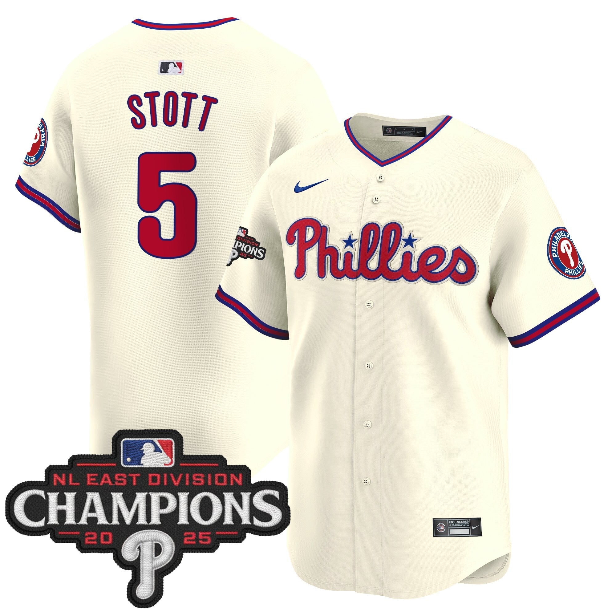 Men’s Philadelphia 2025 NL East Division Champions Patch Vapor Premier Limited Jersey