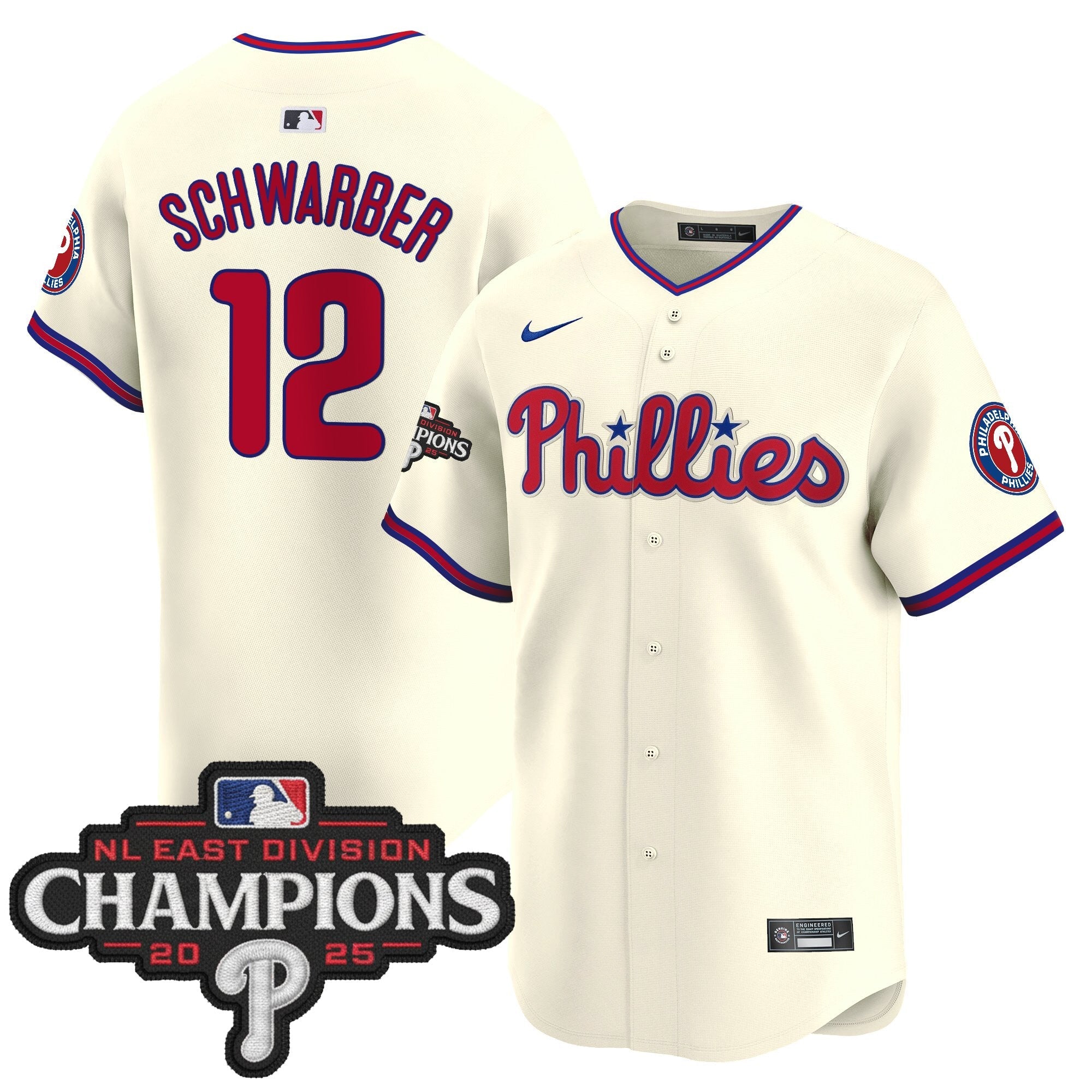 Men’s Philadelphia 2025 NL East Division Champions Patch Vapor Premier Limited Jersey