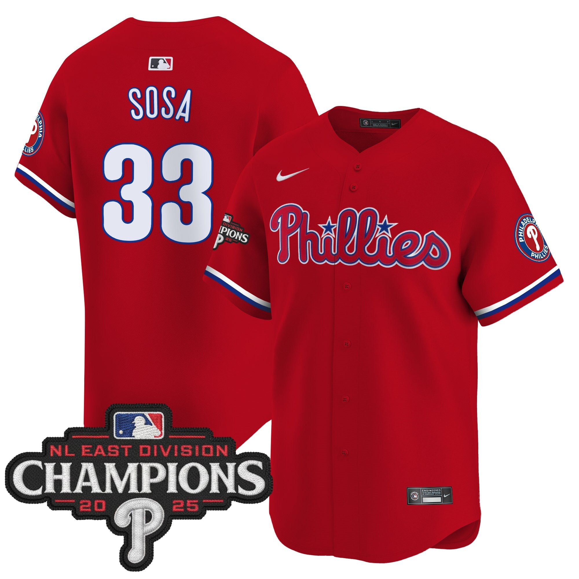 Men’s Philadelphia 2025 NL East Division Champions Patch Vapor Premier Limited Jersey