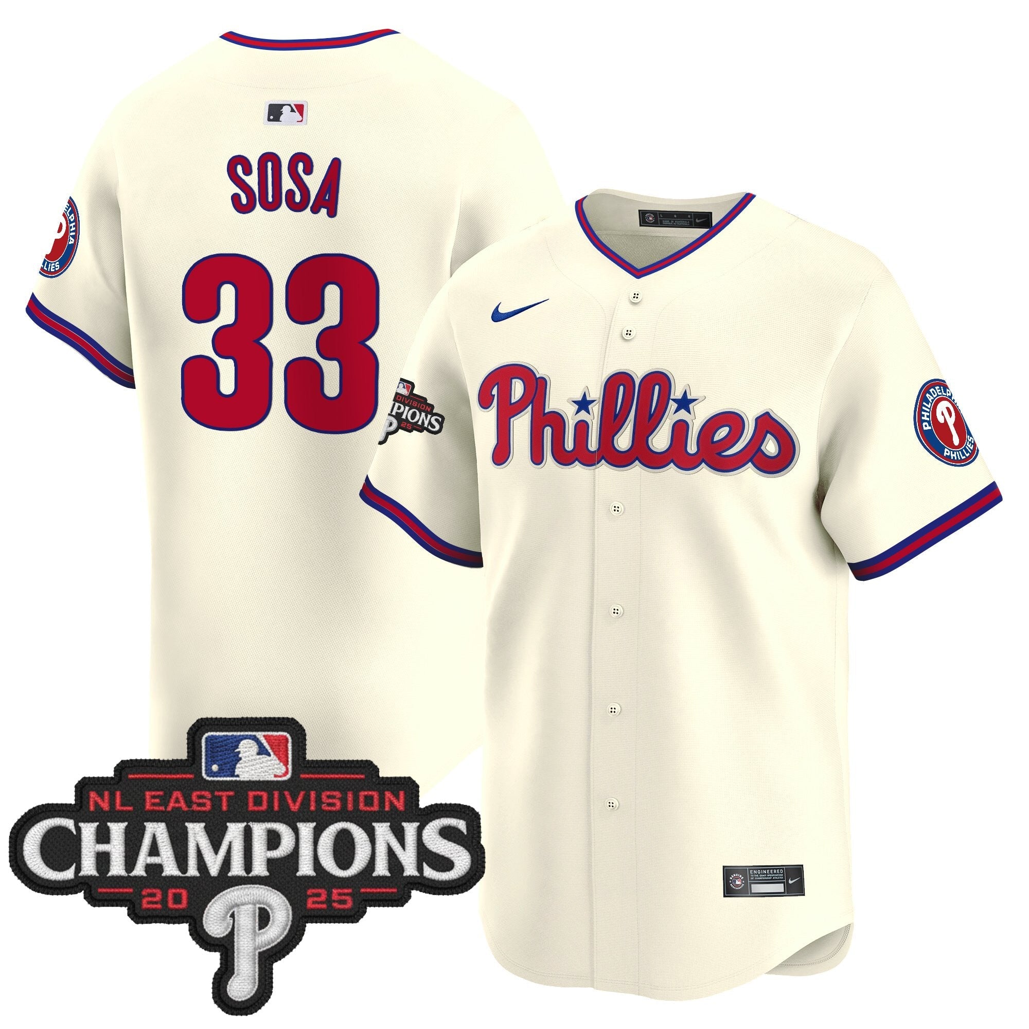 Men’s Philadelphia 2025 NL East Division Champions Patch Vapor Premier Limited Jersey