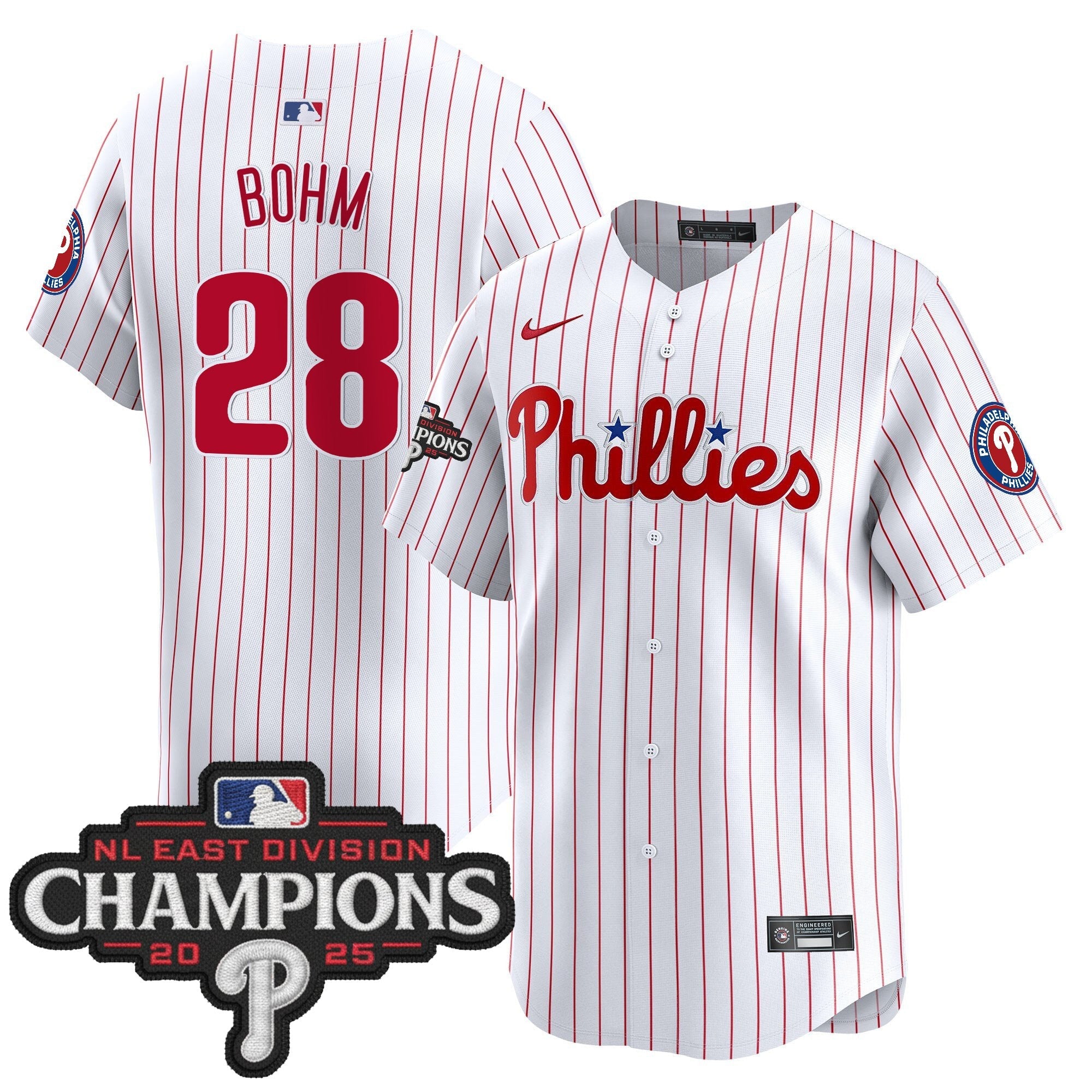 Men’s Philadelphia 2025 NL East Division Champions Patch Vapor Premier Limited Jersey
