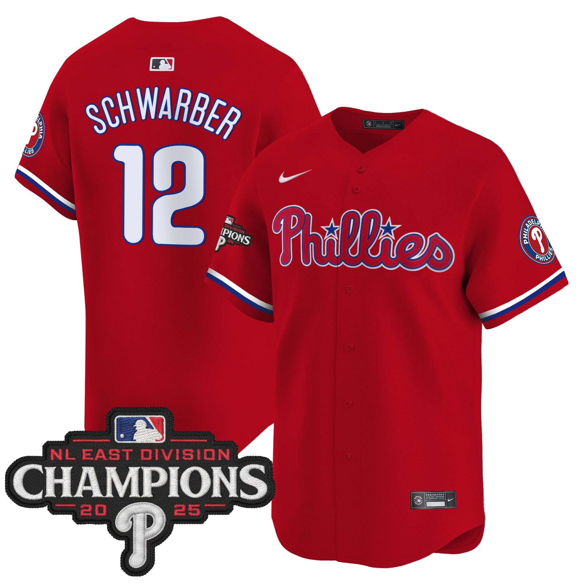 Men’s Philadelphia 2025 NL East Division Champions Patch Vapor Premier Limited Jersey