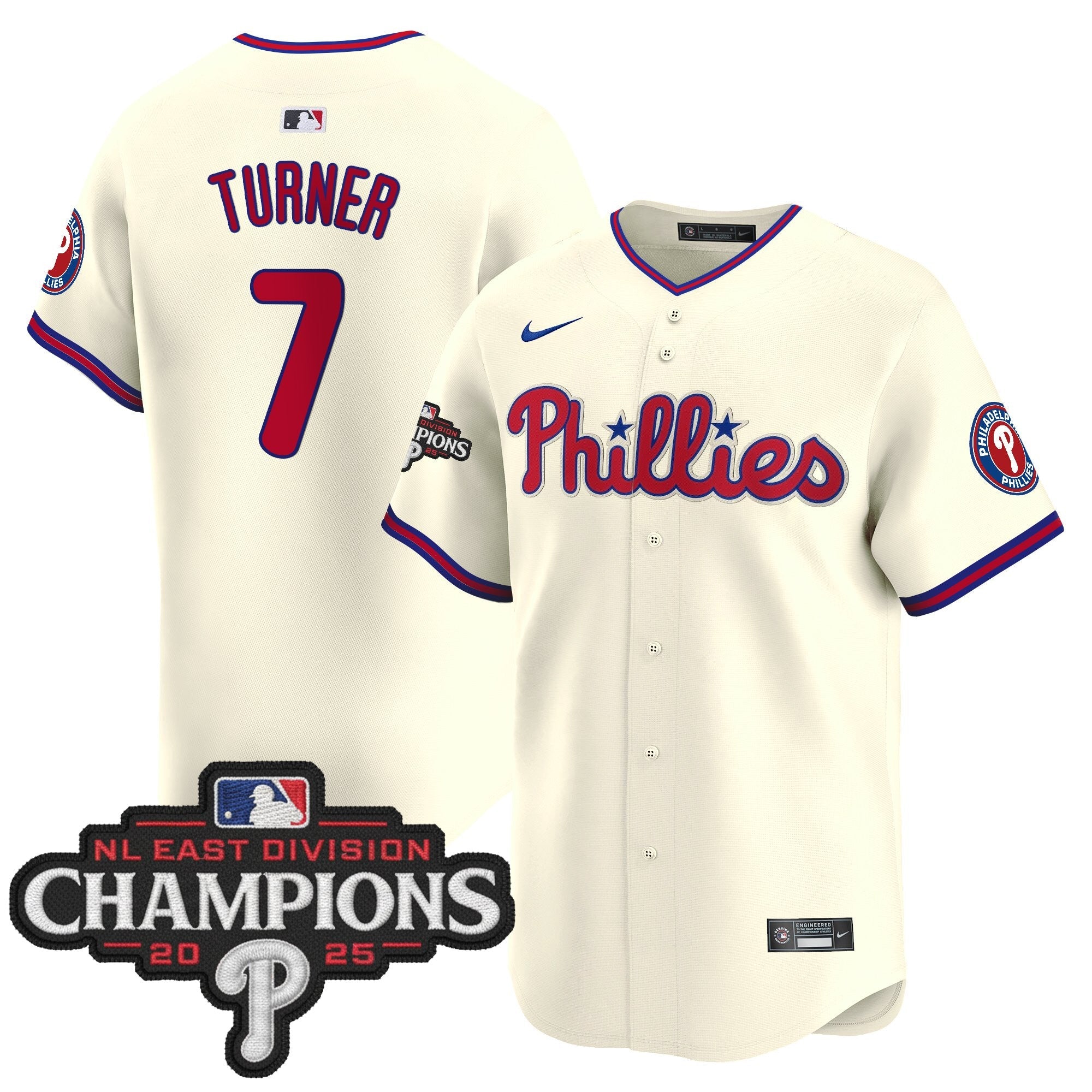 Men’s Philadelphia 2025 NL East Division Champions Patch Vapor Premier Limited Jersey