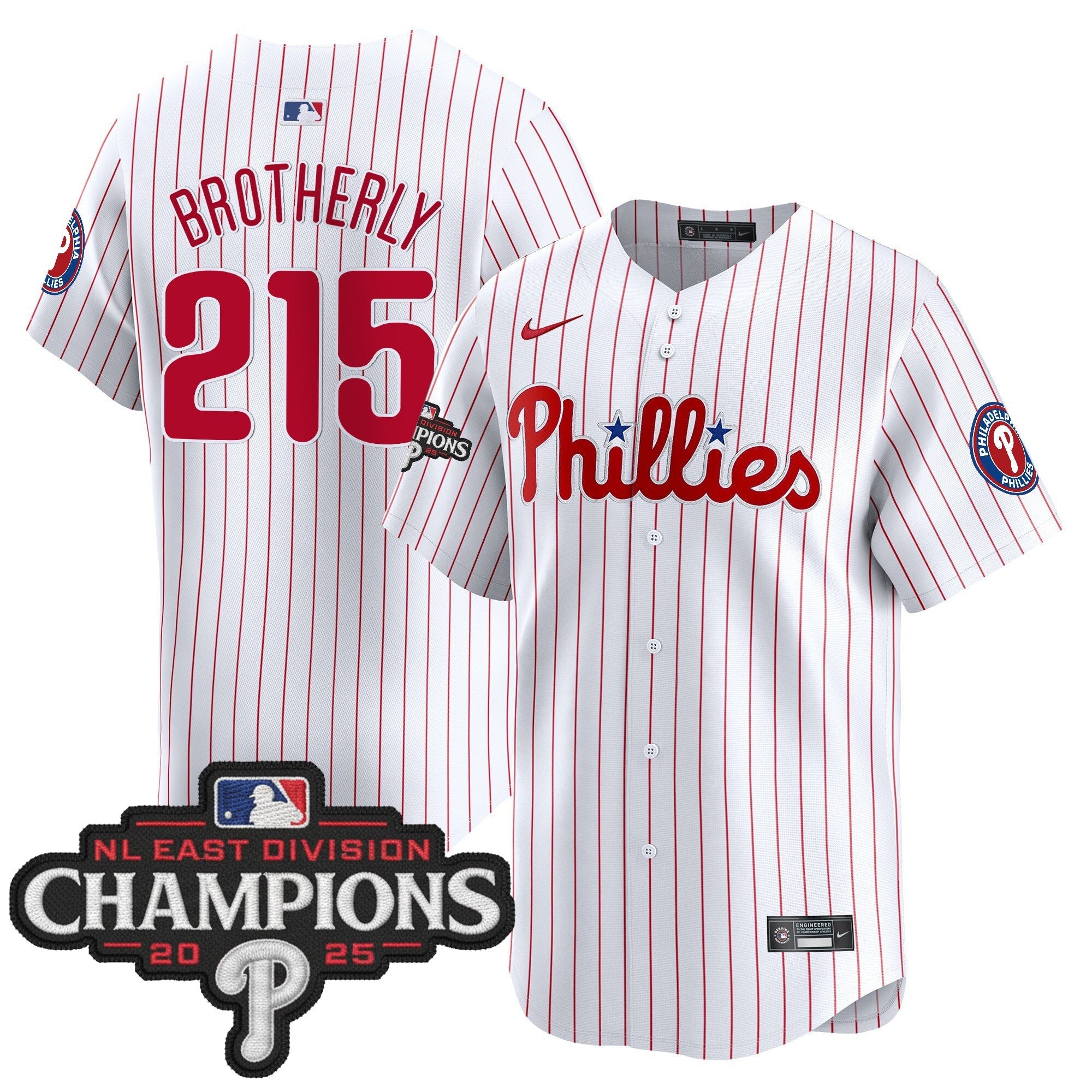 Men’s Philadelphia 2025 NL East Division Champions Patch Vapor Premier Limited Jersey