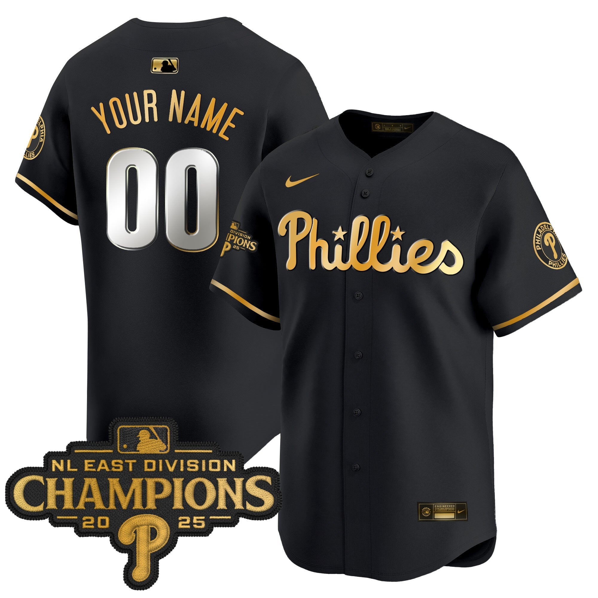 Philadelphia 2025 NL East Division Champions Patch Vapor Premier Limited Custom Jersey