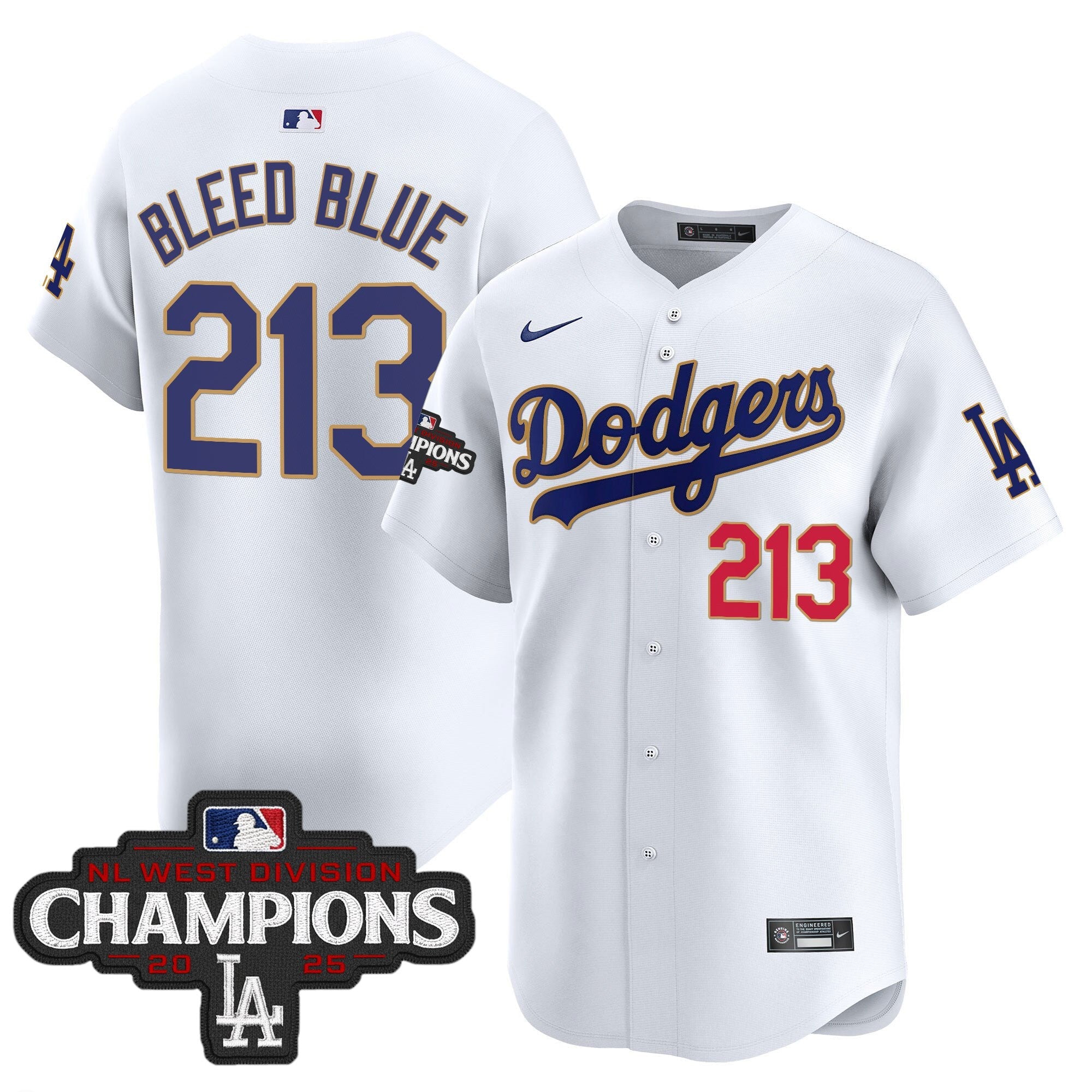 Men’s 2025 NL West Division Champions Patch Gold Trim Vapor Premier Limited Jersey