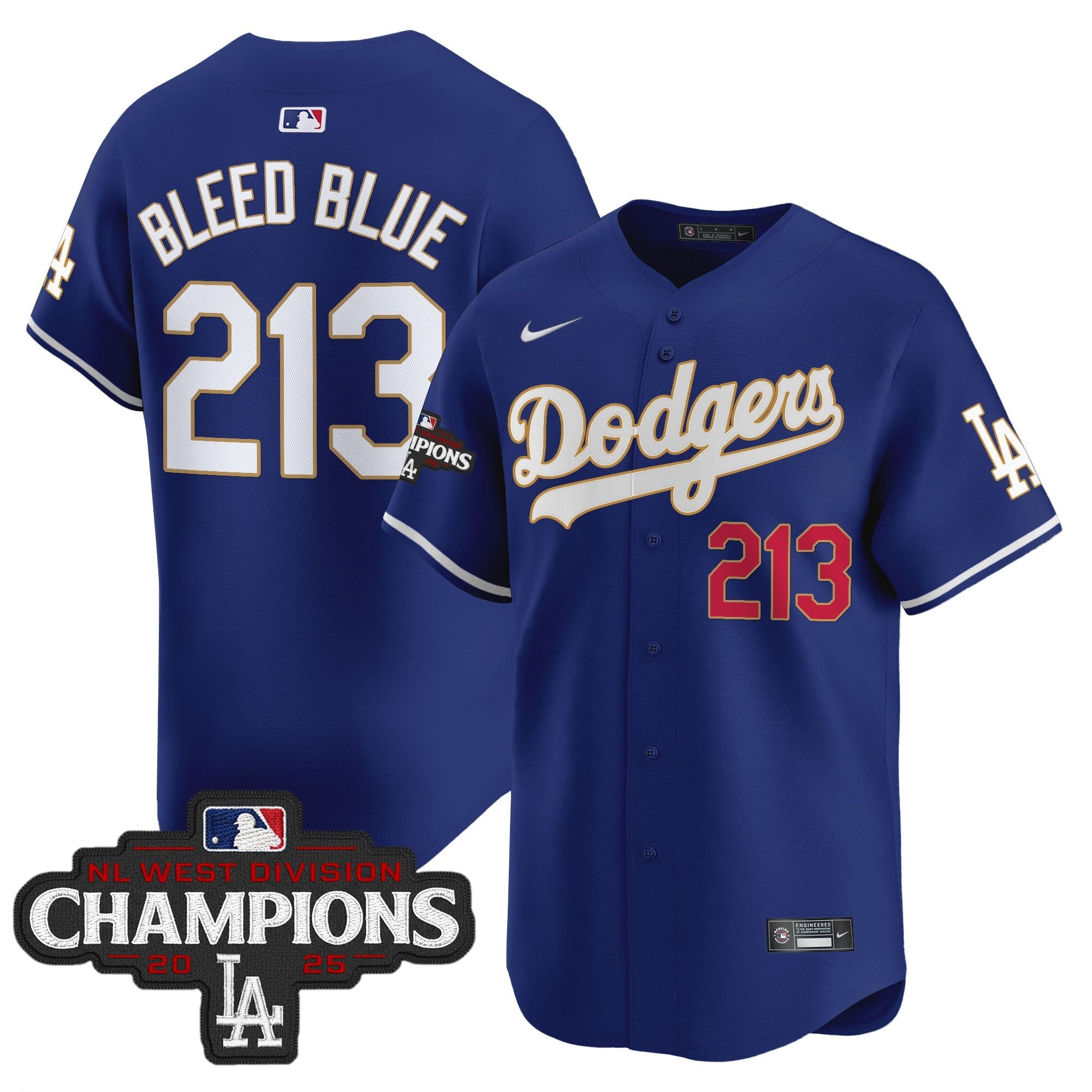 Men’s 2025 NL West Division Champions Patch Gold Trim Vapor Premier Limited Jersey