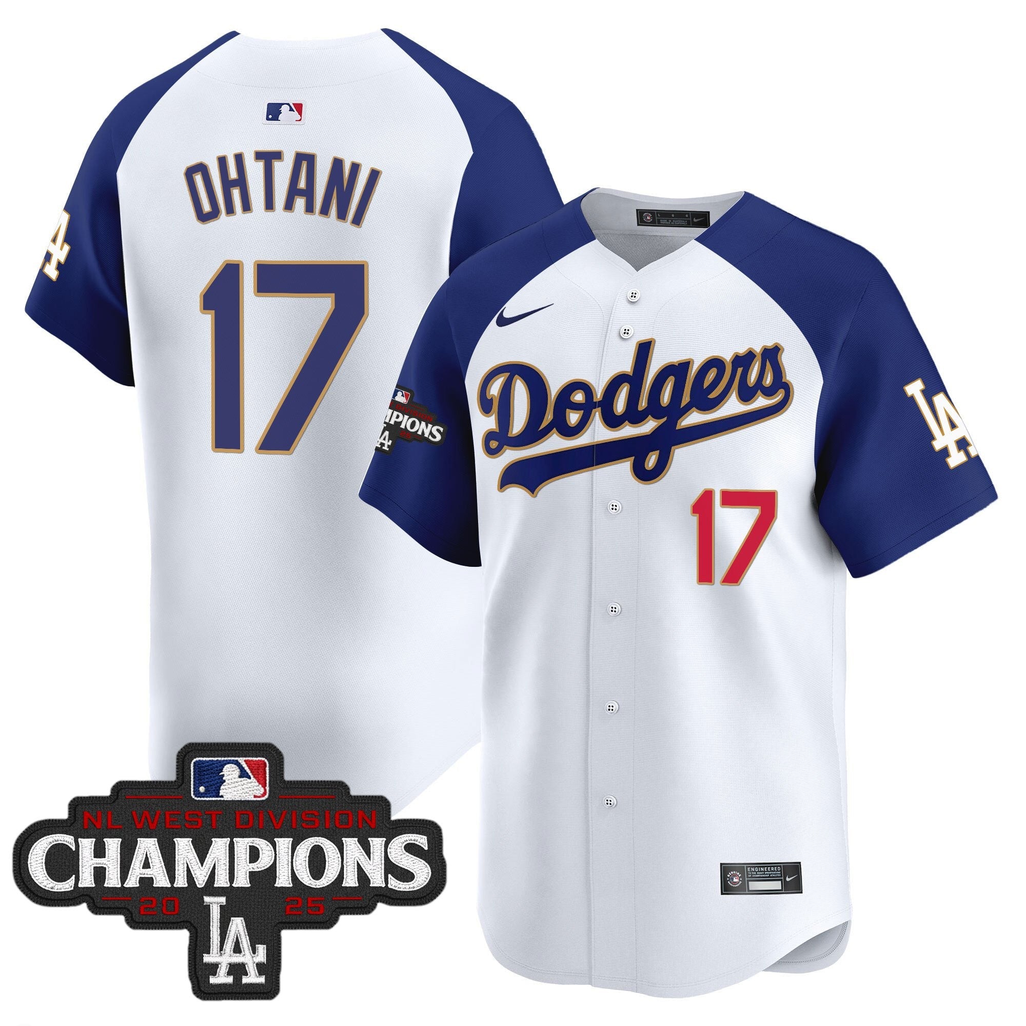 Men’s 2025 NL West Division Champions Patch Gold Trim Vapor Premier Limited Jersey