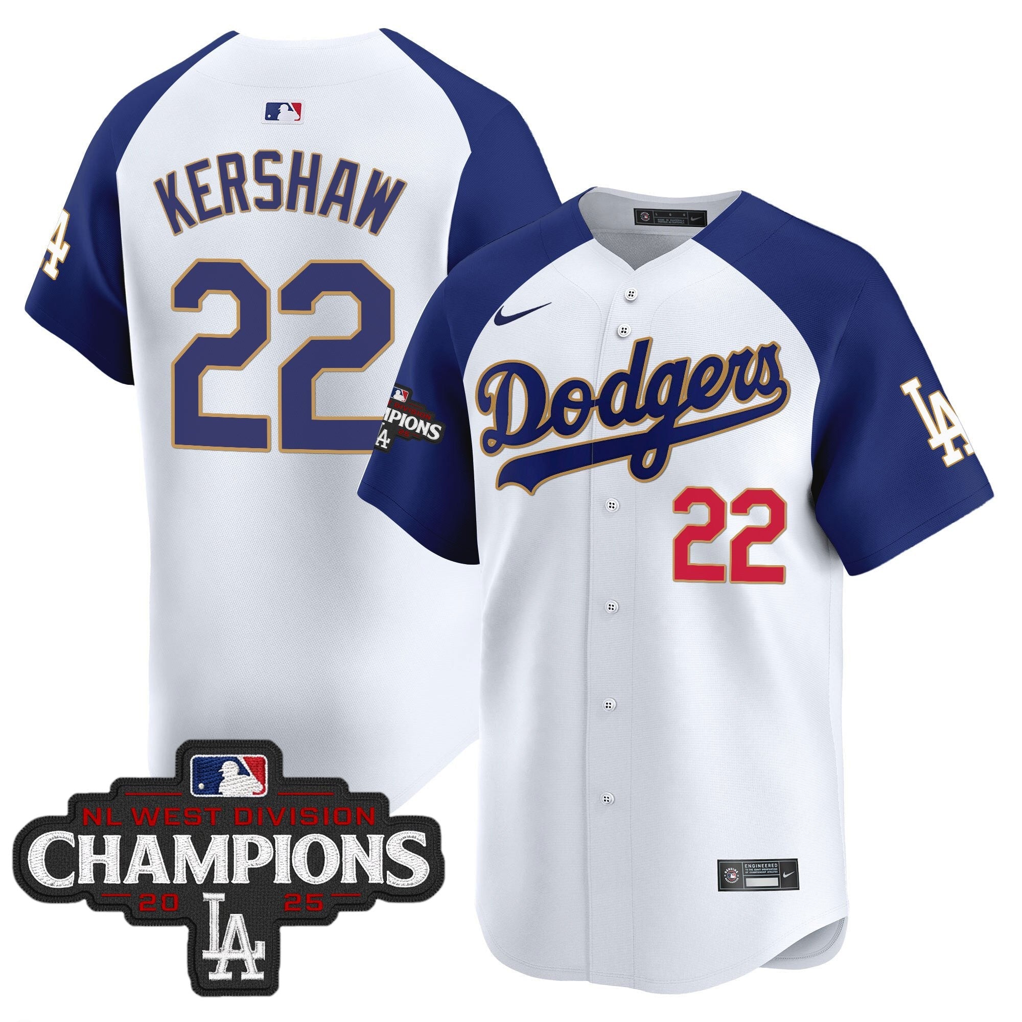 Men’s 2025 NL West Division Champions Patch Gold Trim Vapor Premier Limited Jersey