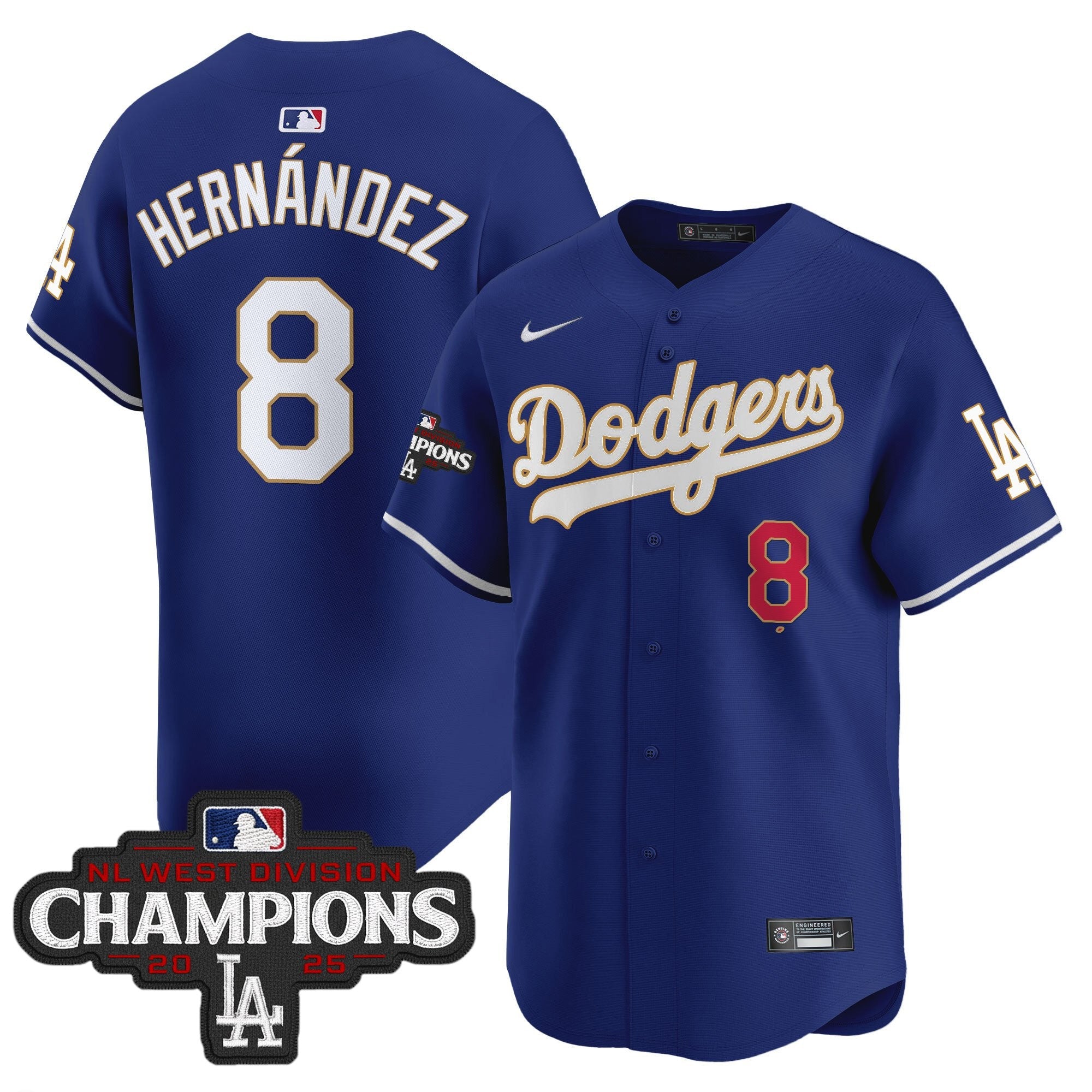 Men’s 2025 NL West Division Champions Patch Gold Trim Vapor Premier Limited Jersey