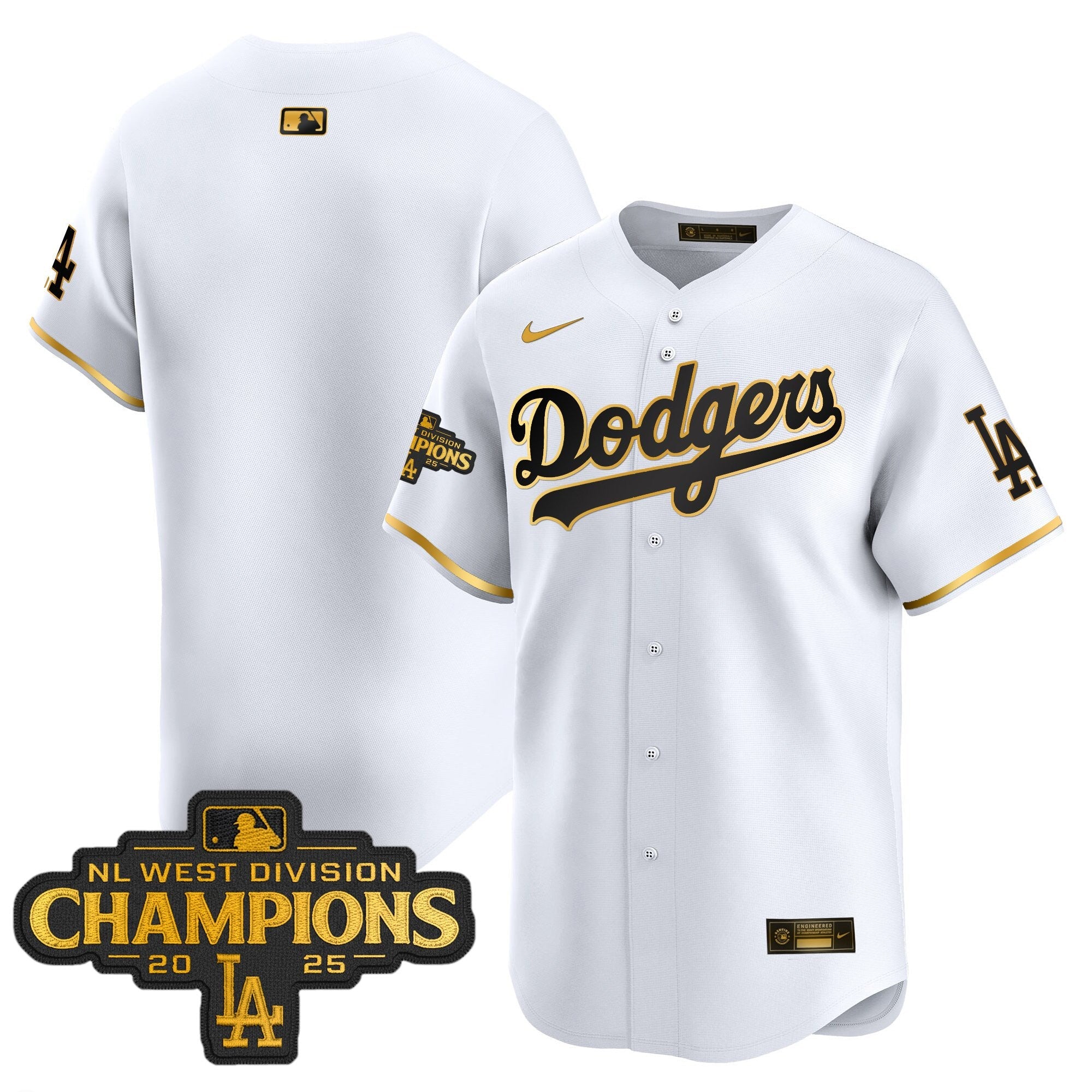 Men’s 2025 NL West Division Champions Patch Gold Trim Vapor Premier Limited Jersey