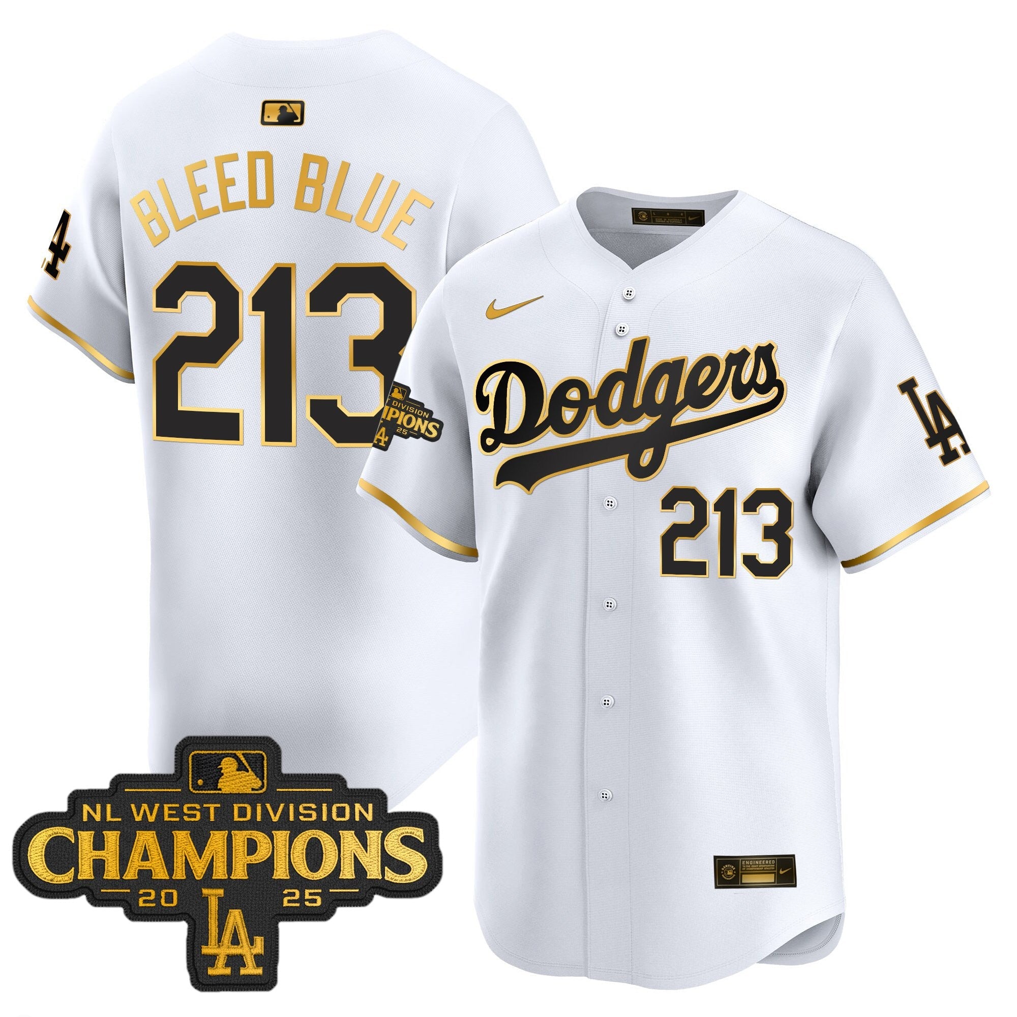 Men’s 2025 NL West Division Champions Patch Gold Trim Vapor Premier Limited Jersey