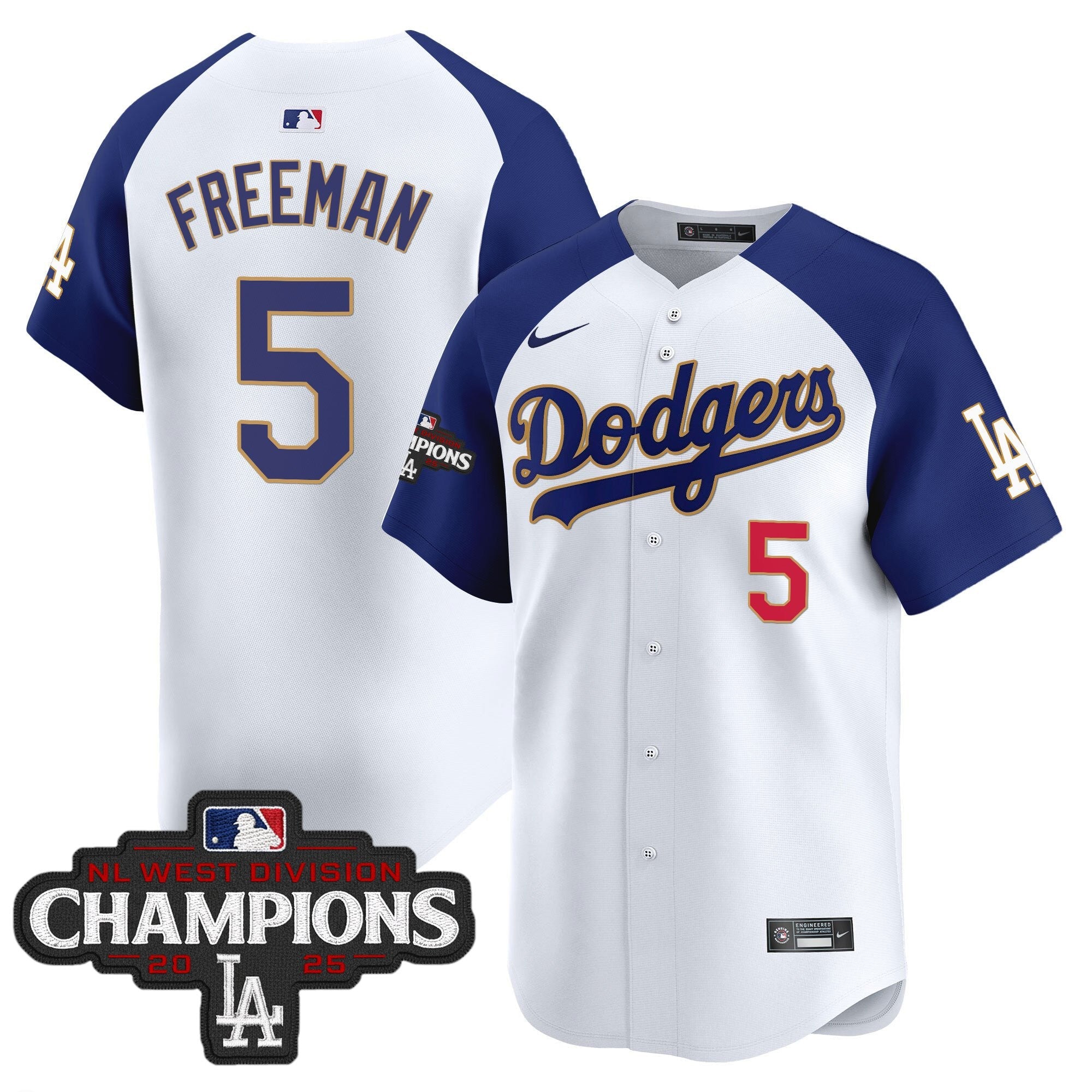 Men’s 2025 NL West Division Champions Patch Gold Trim Vapor Premier Limited Jersey