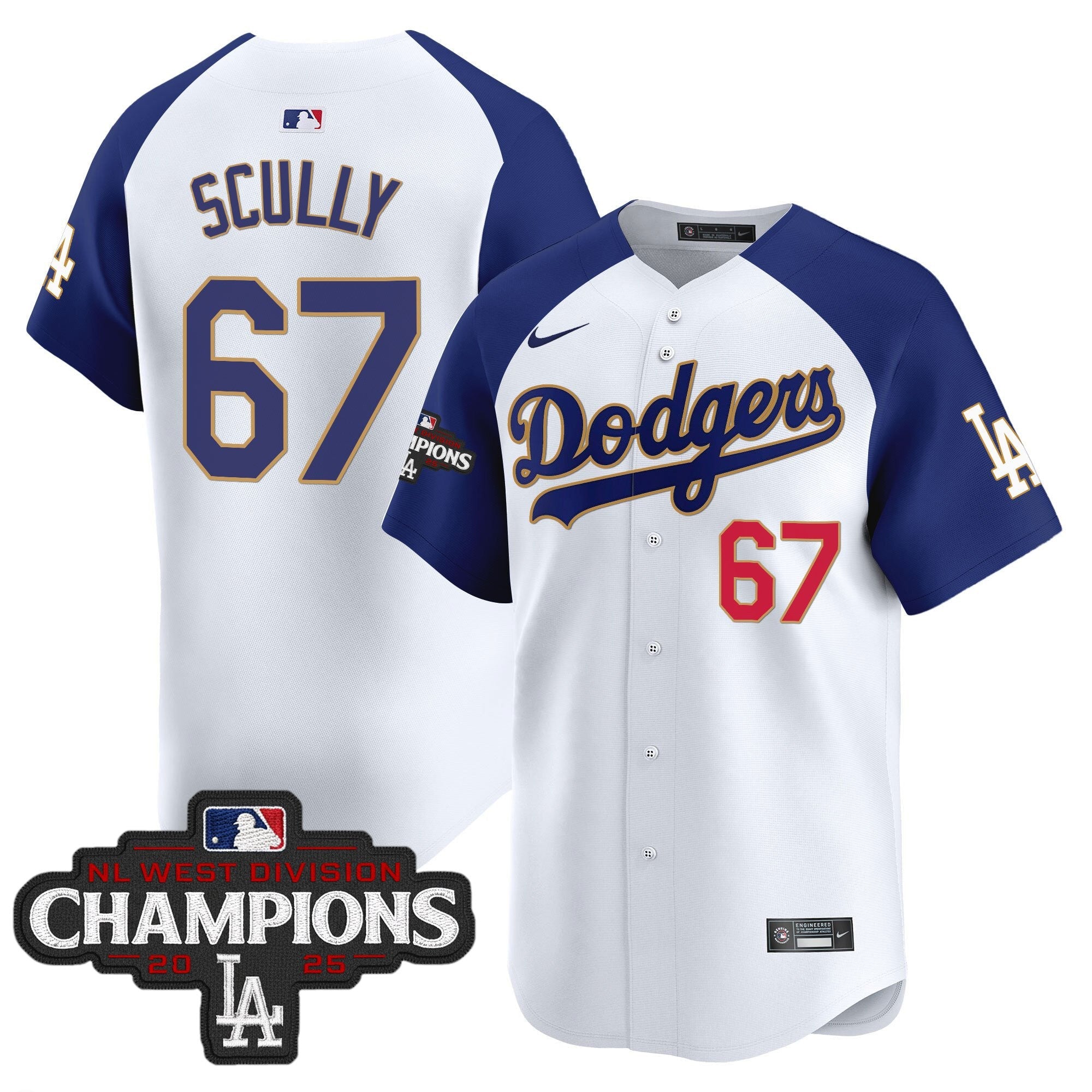Men’s 2025 NL West Division Champions Patch Gold Trim Vapor Premier Limited Jersey