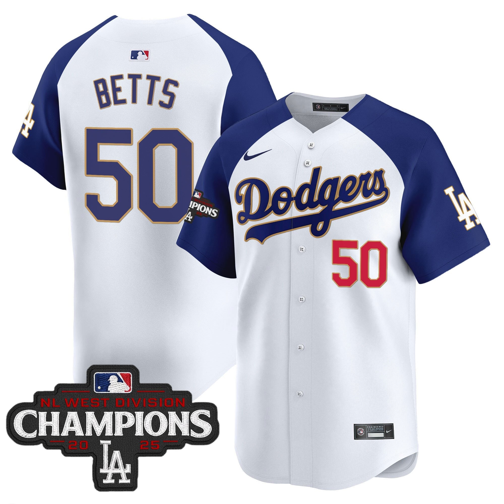 Men’s 2025 NL West Division Champions Patch Gold Trim Vapor Premier Limited Jersey