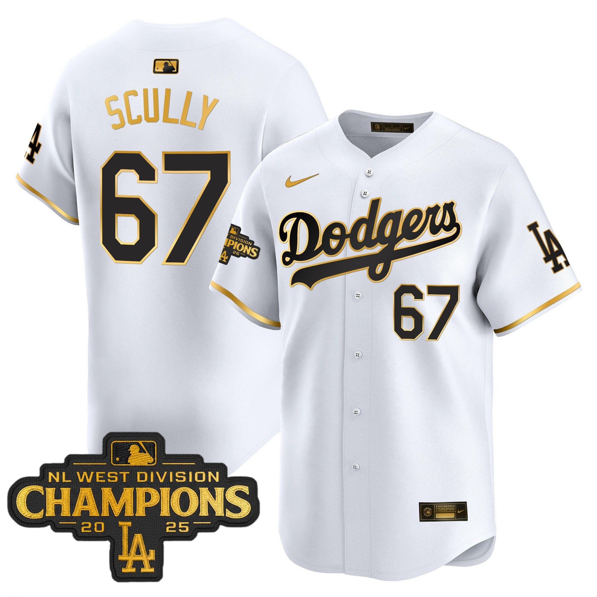 Men’s 2025 NL West Division Champions Patch Gold Trim Vapor Premier Limited Jersey