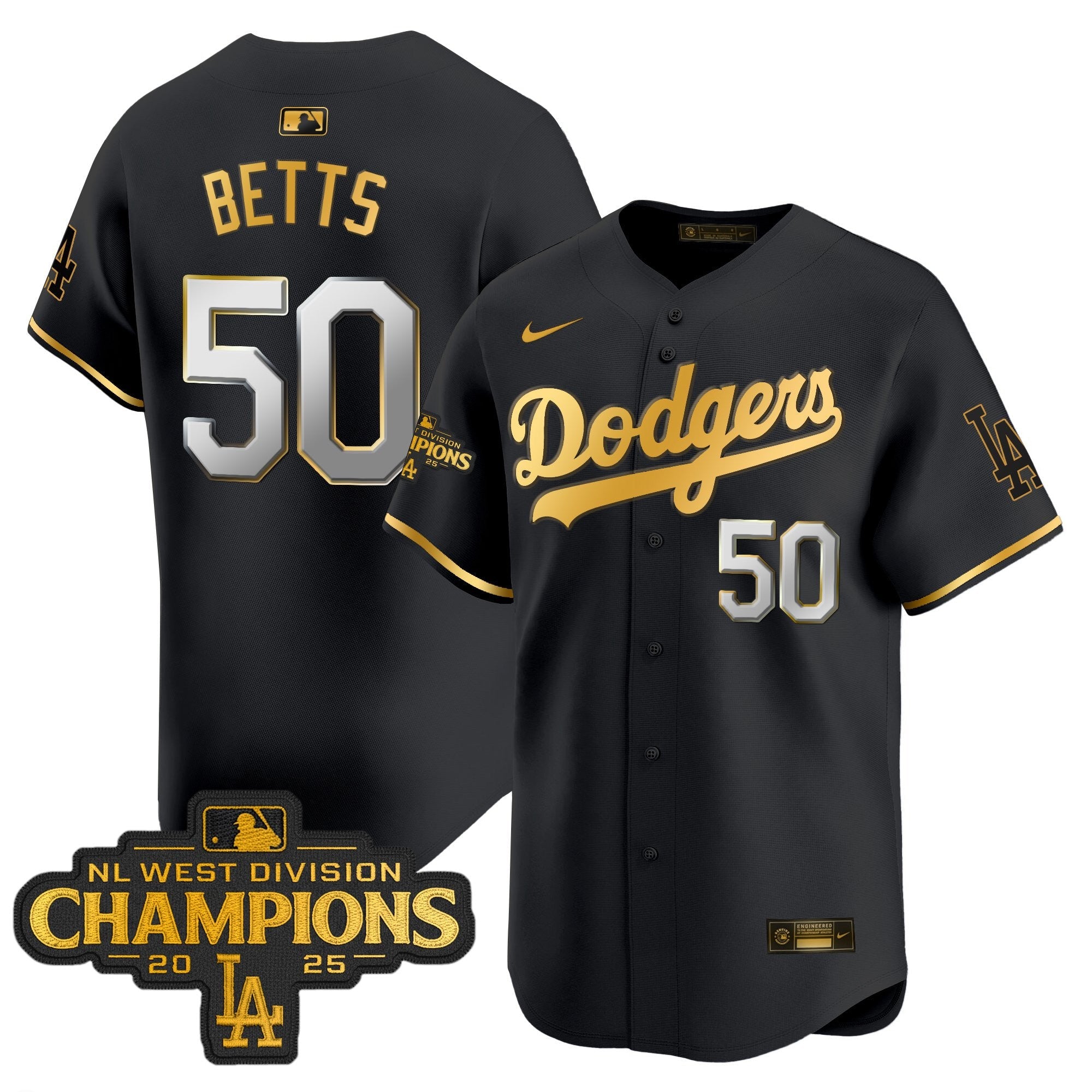 Men’s 2025 NL West Division Champions Patch Gold Trim Vapor Premier Limited Jersey