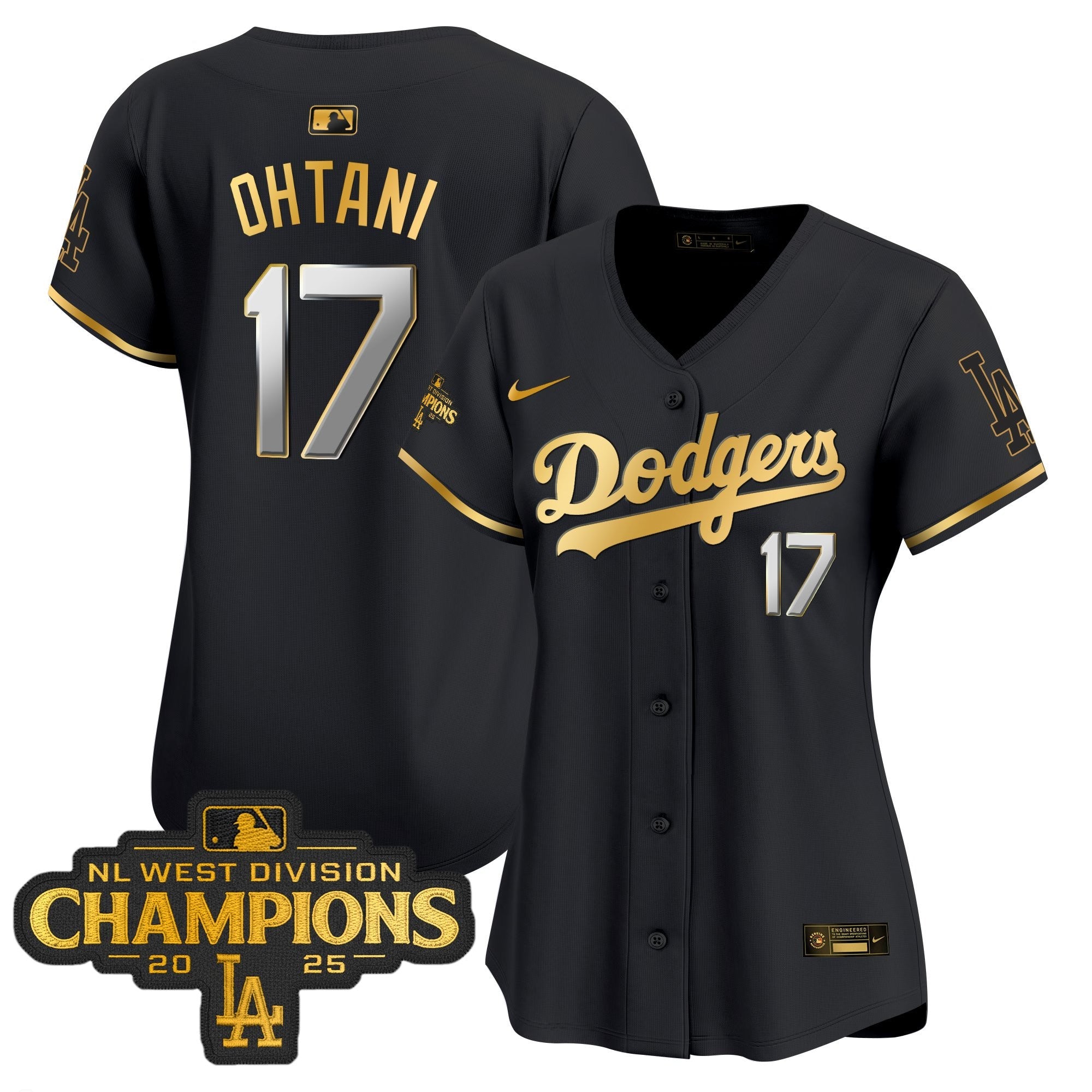 Women’s 2025 NL West Division Champions Patch Gold Trim Vapor Premier Limited Jersey