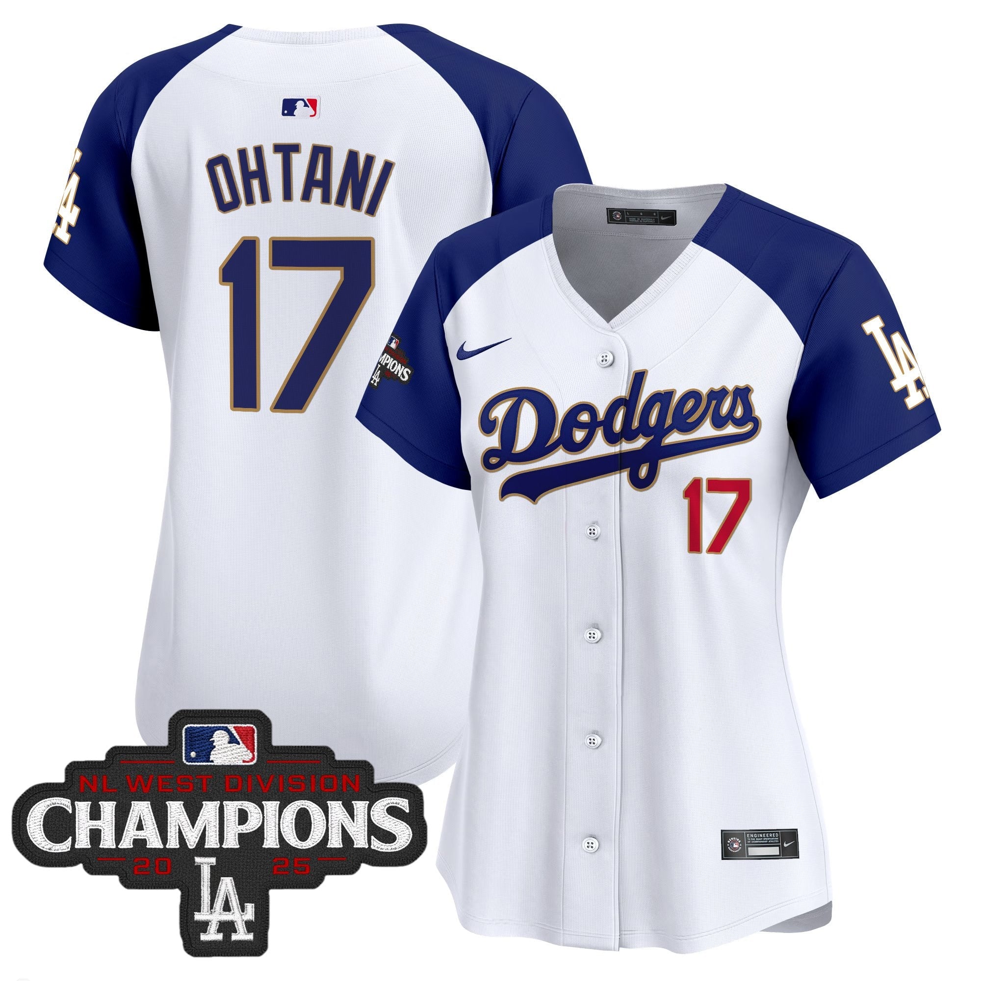 Women’s 2025 NL West Division Champions Patch Gold Trim Vapor Premier Limited Jersey