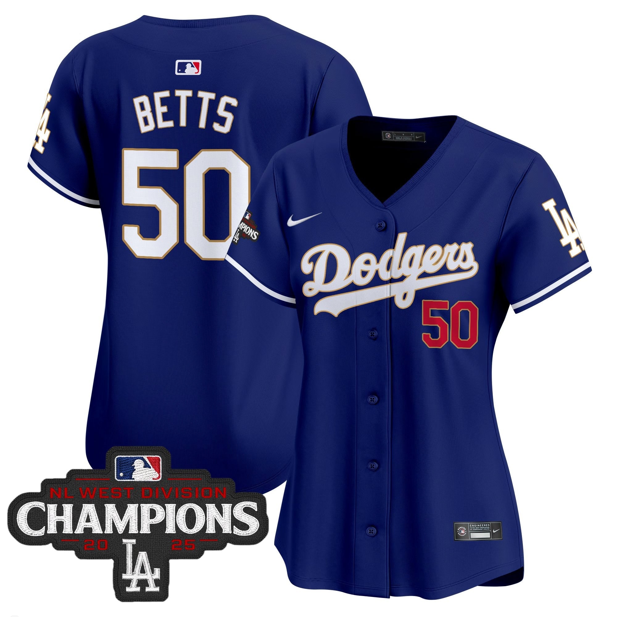 Women’s 2025 NL West Division Champions Patch Gold Trim Vapor Premier Limited Jersey