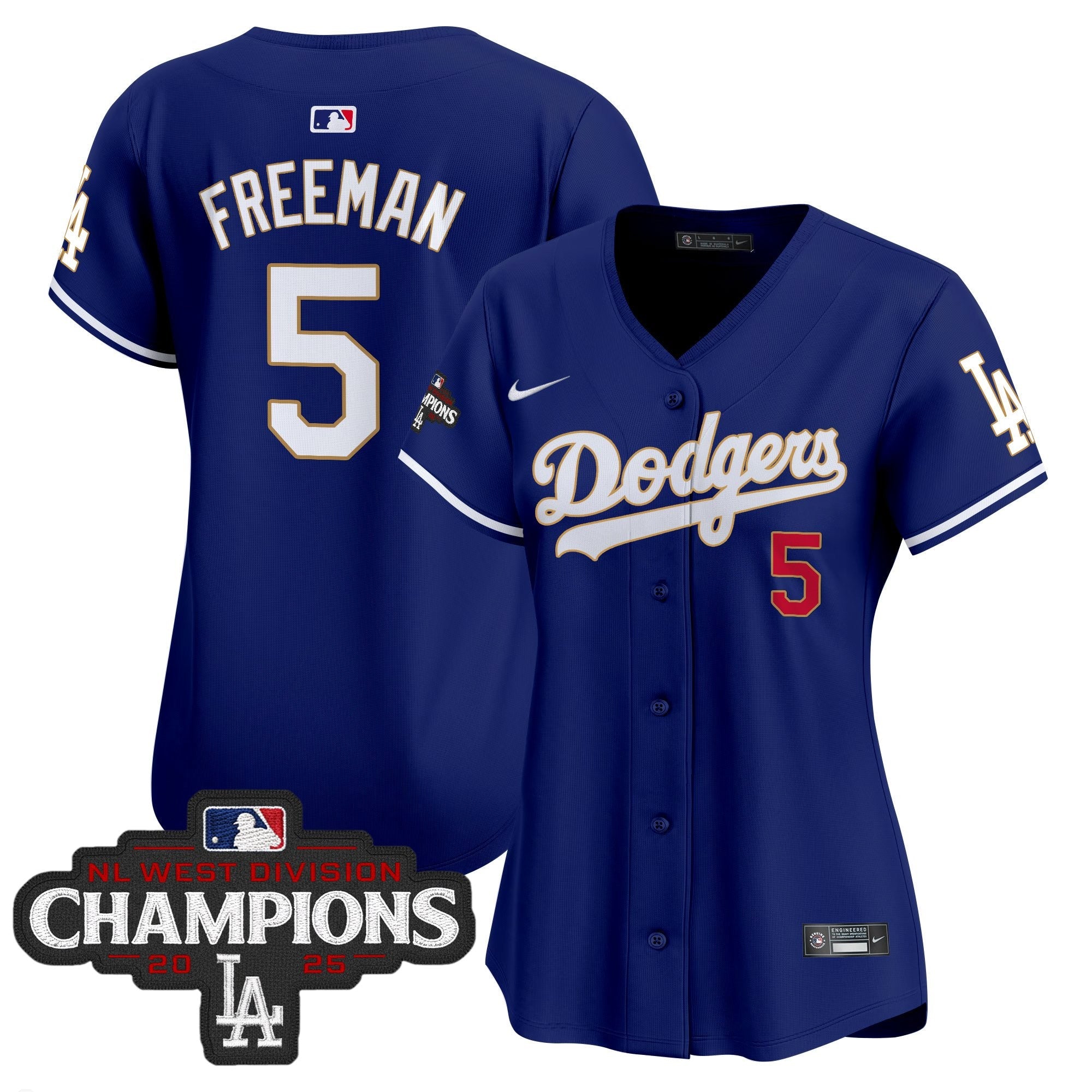 Women’s 2025 NL West Division Champions Patch Gold Trim Vapor Premier Limited Jersey