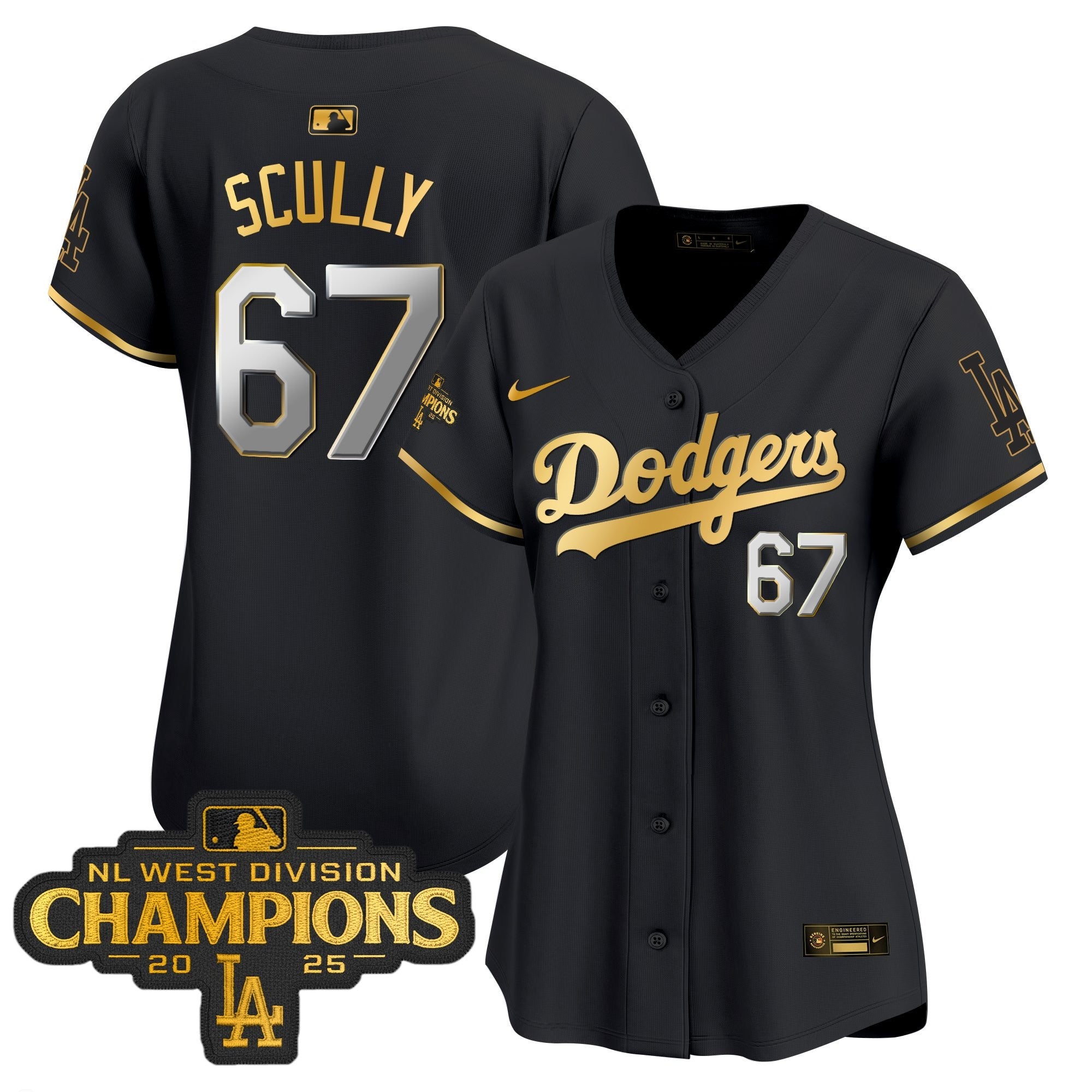 Women’s 2025 NL West Division Champions Patch Gold Trim Vapor Premier Limited Jersey