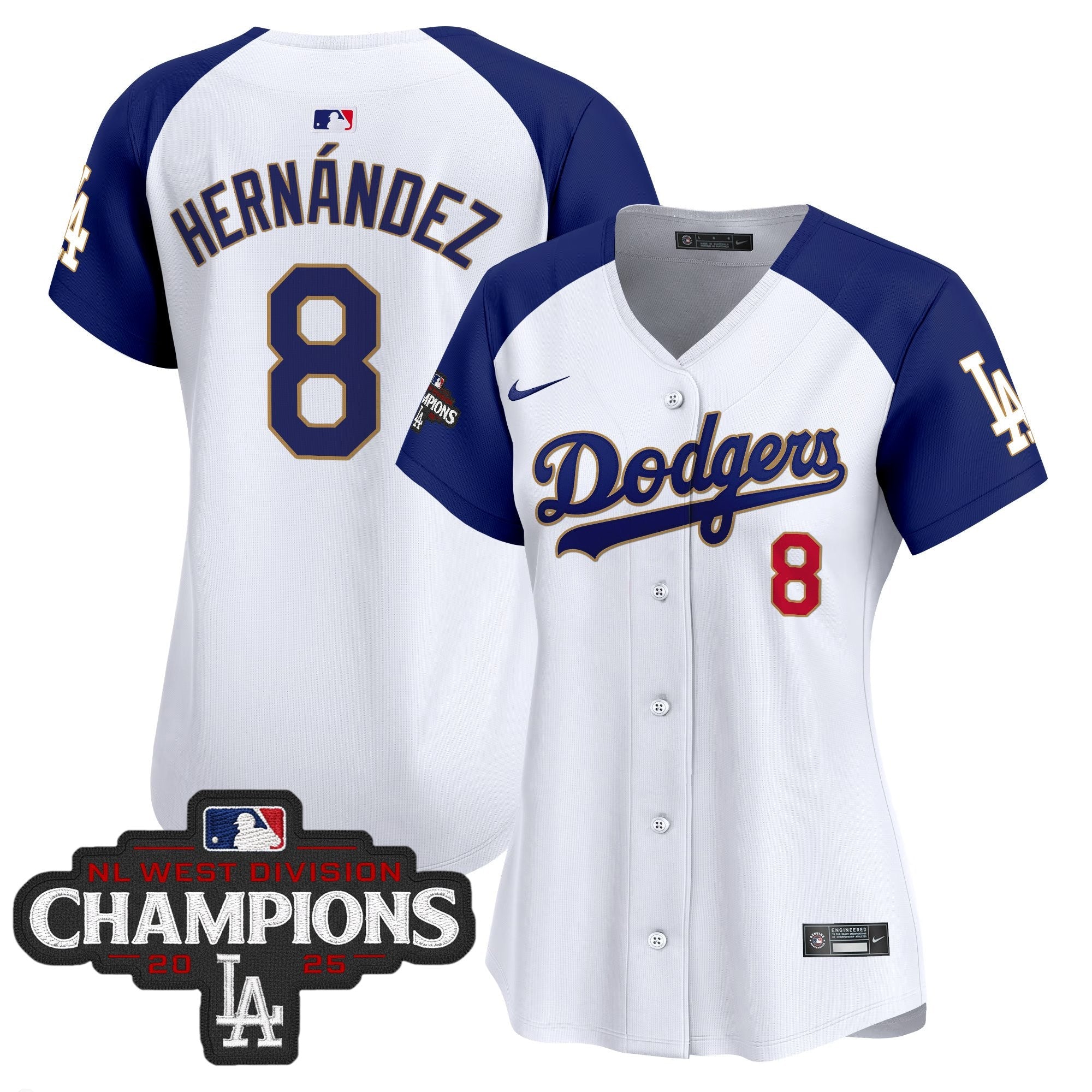 Women’s 2025 NL West Division Champions Patch Gold Trim Vapor Premier Limited Jersey