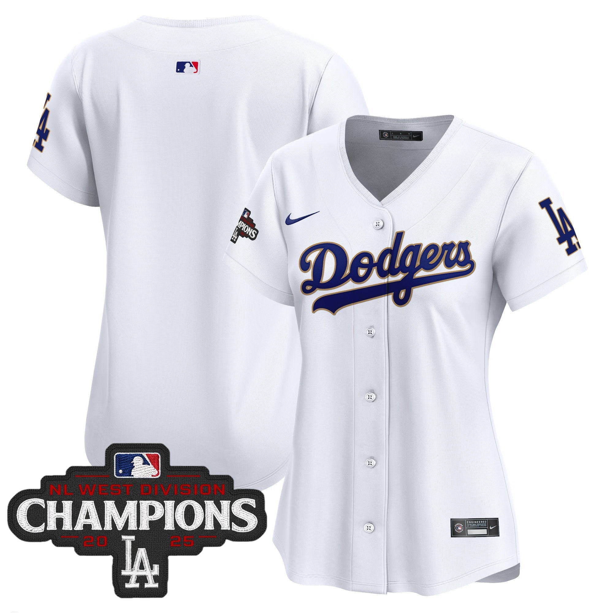 Women’s 2025 NL West Division Champions Patch Gold Trim Vapor Premier Limited Jersey