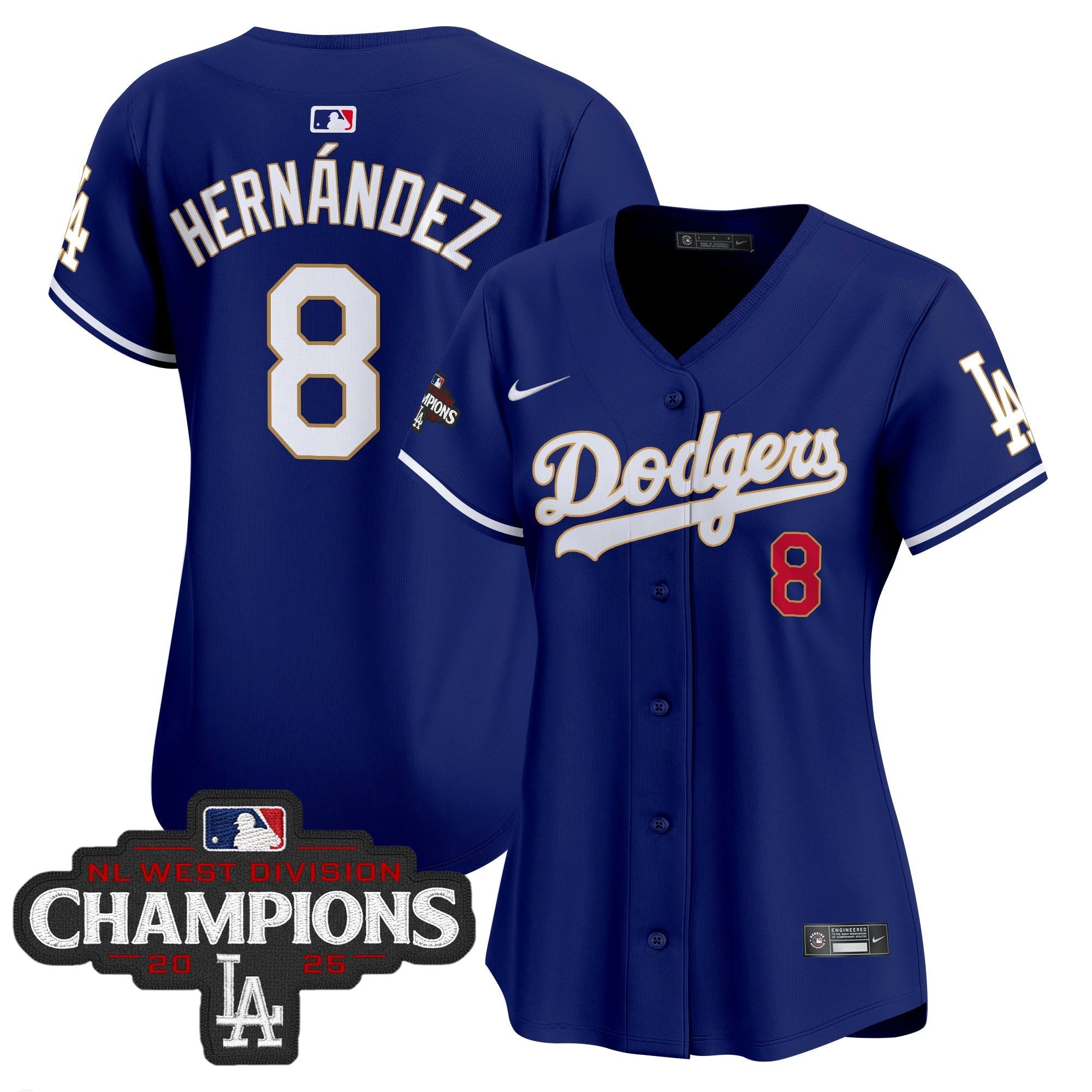 Women’s 2025 NL West Division Champions Patch Gold Trim Vapor Premier Limited Jersey