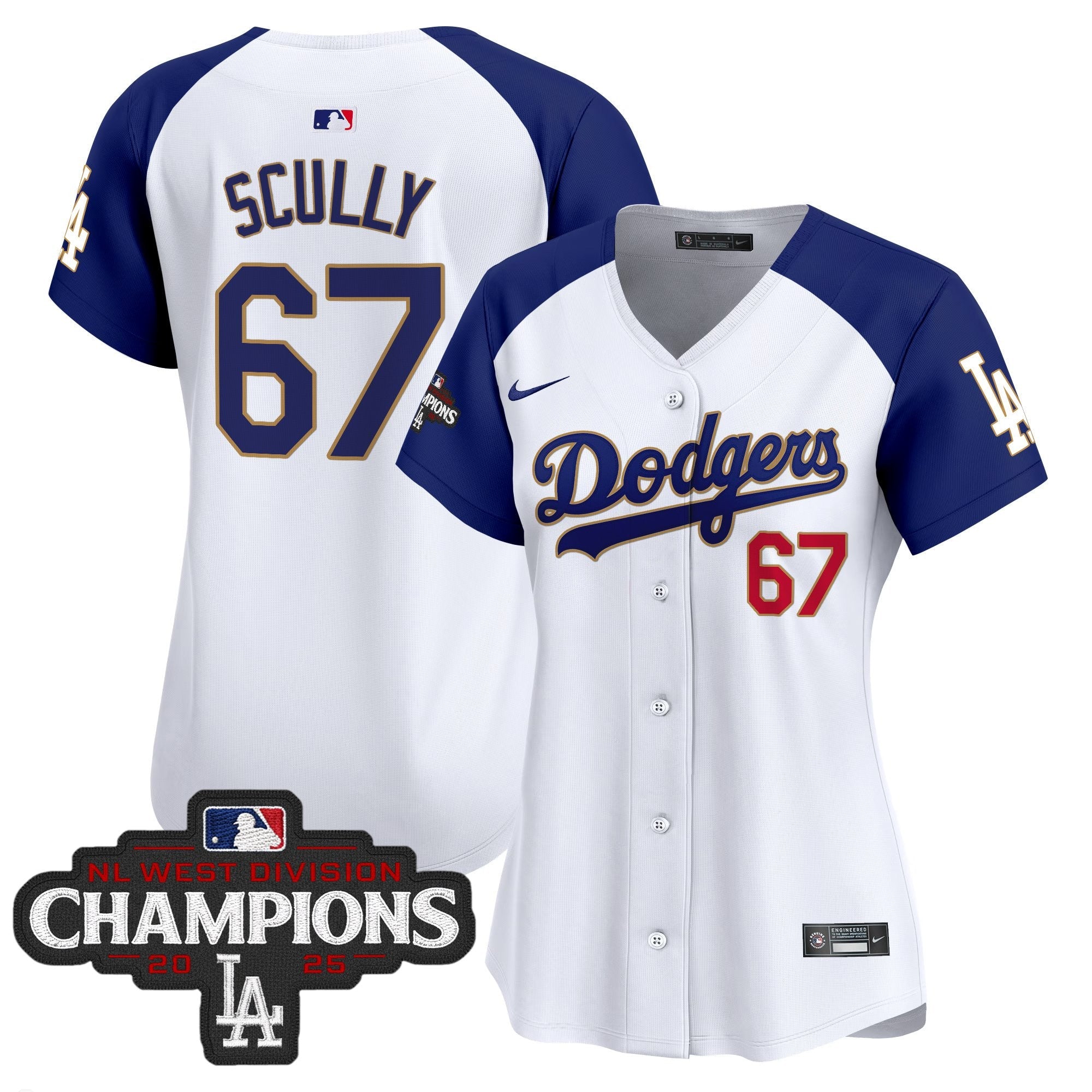 Women’s 2025 NL West Division Champions Patch Gold Trim Vapor Premier Limited Jersey