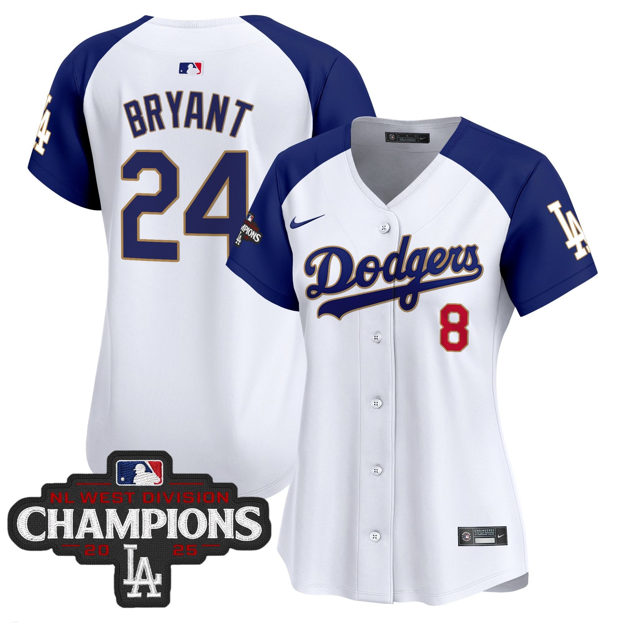 Women’s 2025 NL West Division Champions Patch Gold Trim Vapor Premier Limited Jersey