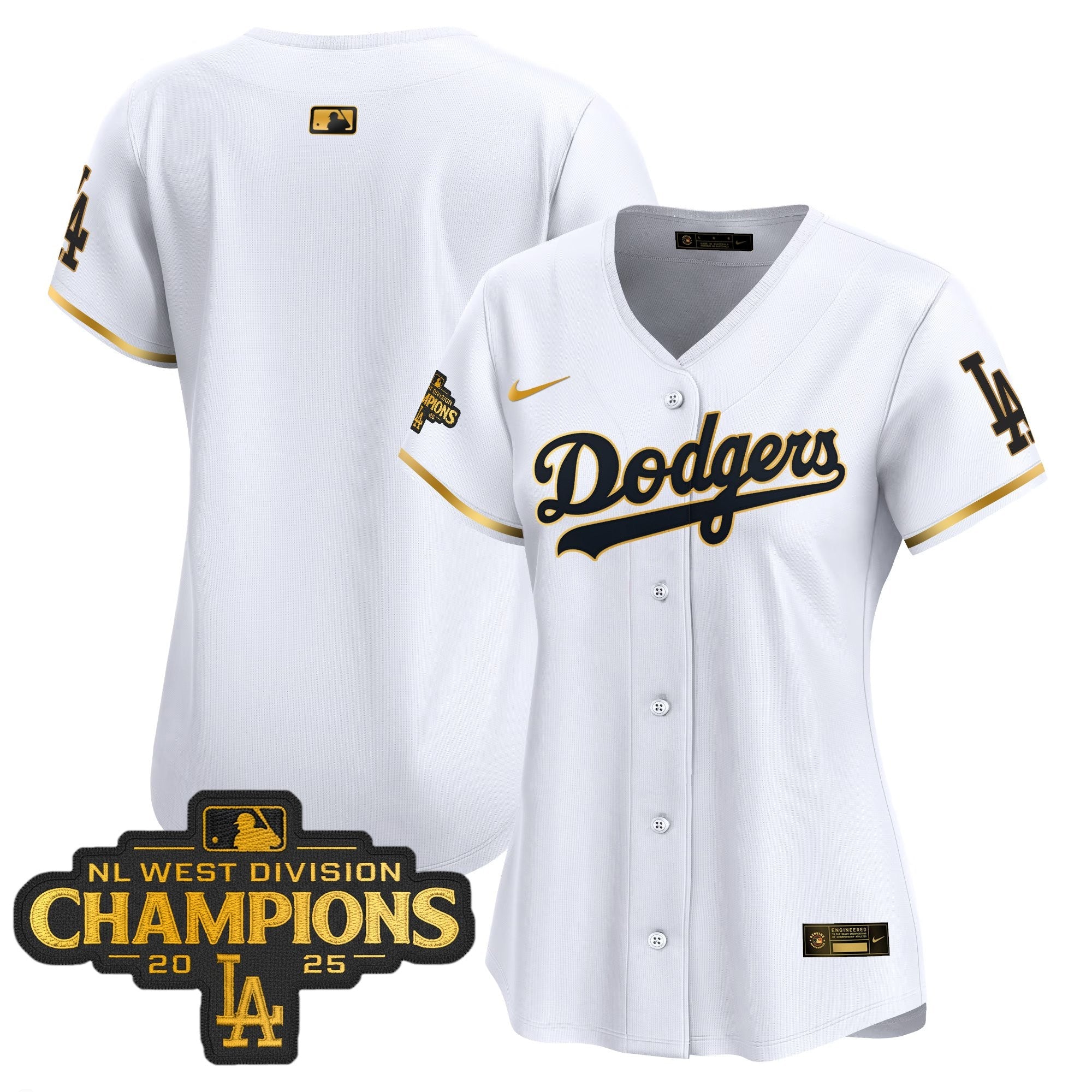 Women’s 2025 NL West Division Champions Patch Gold Trim Vapor Premier Limited Jersey