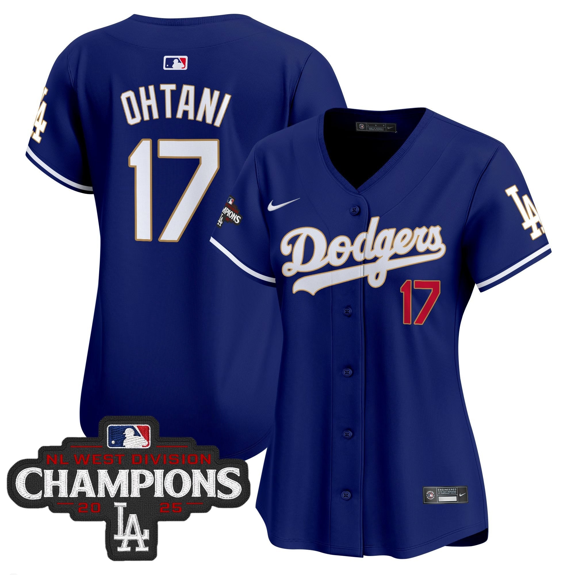 Women’s 2025 NL West Division Champions Patch Gold Trim Vapor Premier Limited Jersey