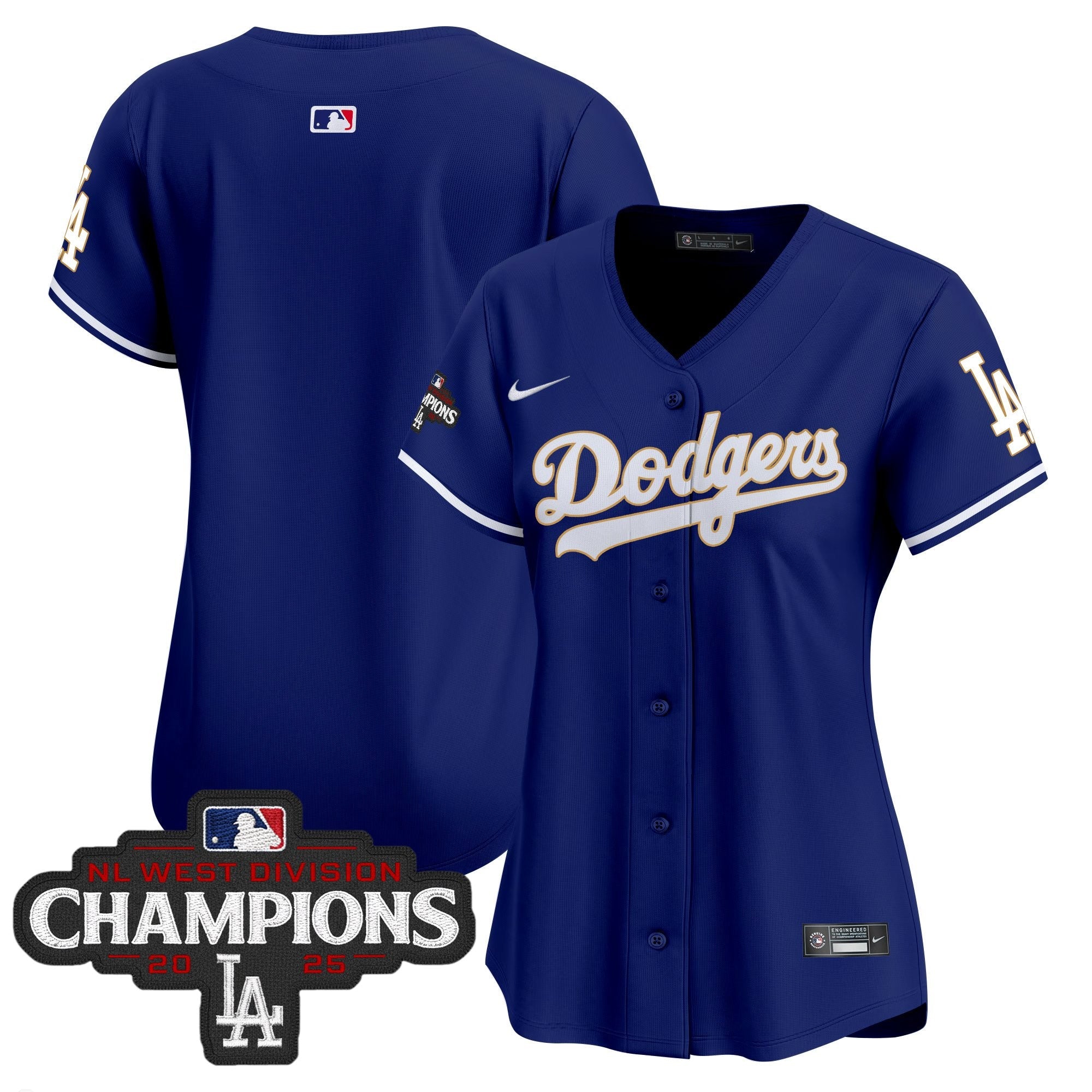 Women’s 2025 NL West Division Champions Patch Gold Trim Vapor Premier Limited Jersey