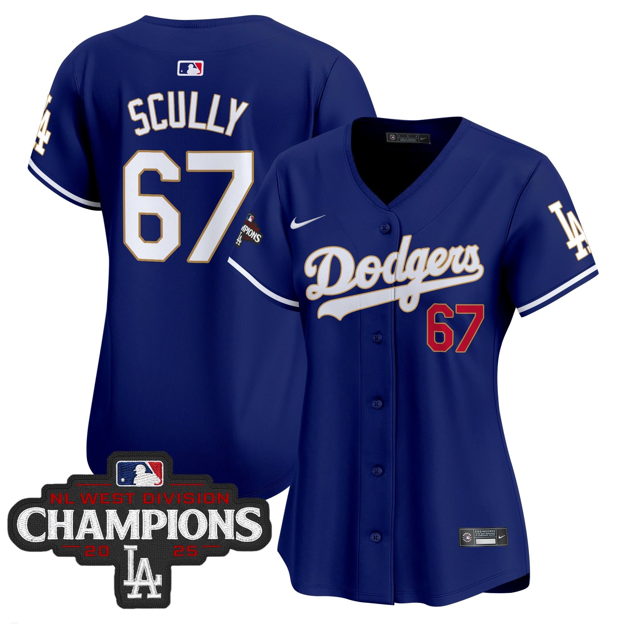 Women’s 2025 NL West Division Champions Patch Gold Trim Vapor Premier Limited Jersey