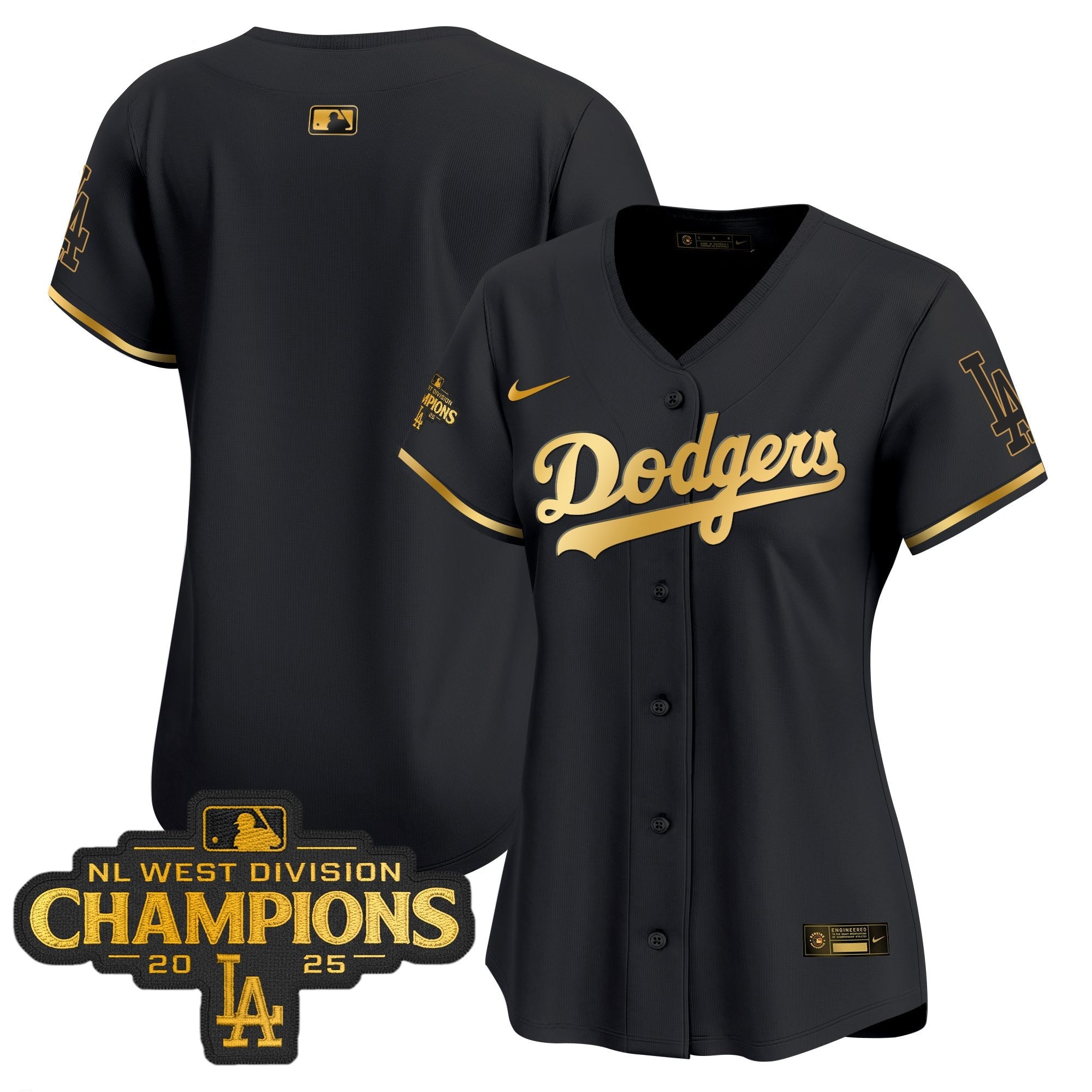 Women’s 2025 NL West Division Champions Patch Gold Trim Vapor Premier Limited Jersey