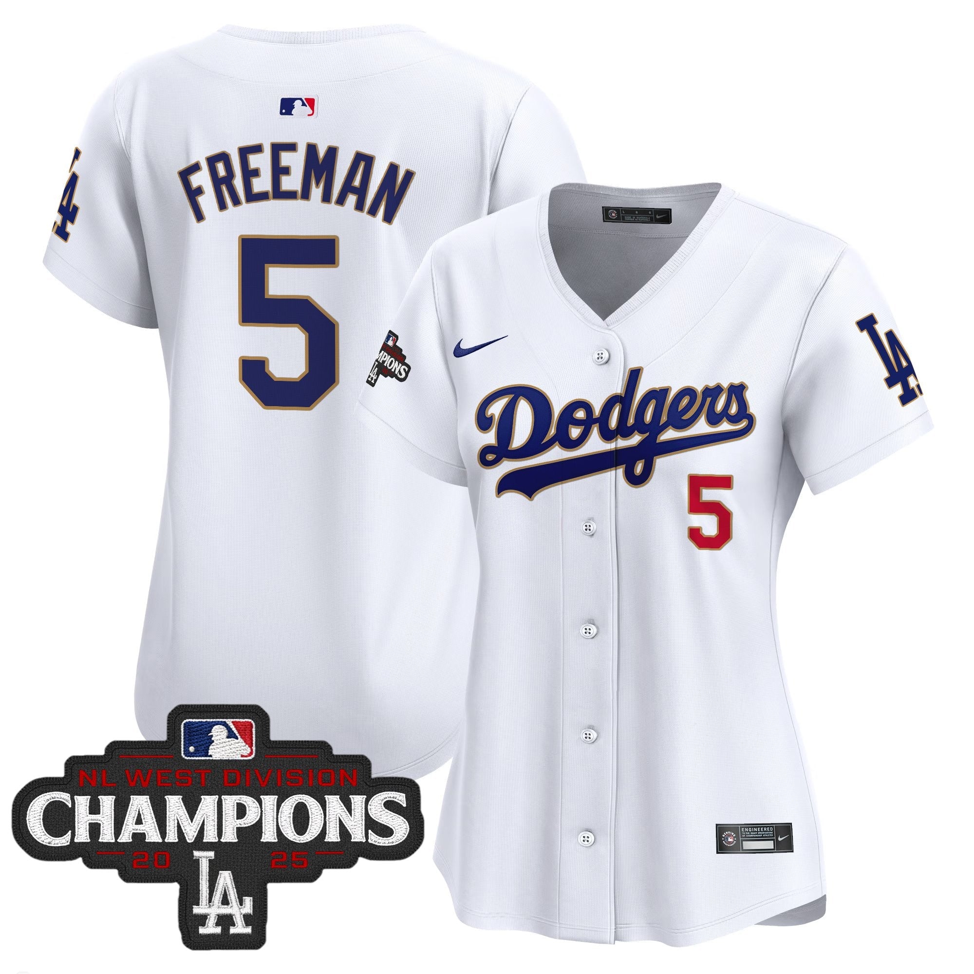 Women’s 2025 NL West Division Champions Patch Gold Trim Vapor Premier Limited Jersey