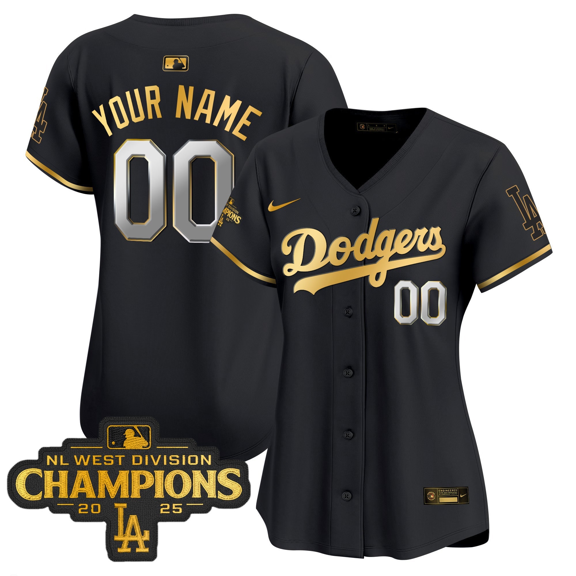 2025 NL West Division Champions Patch Gold Trim Vapor Premier Limited Custom Jersey