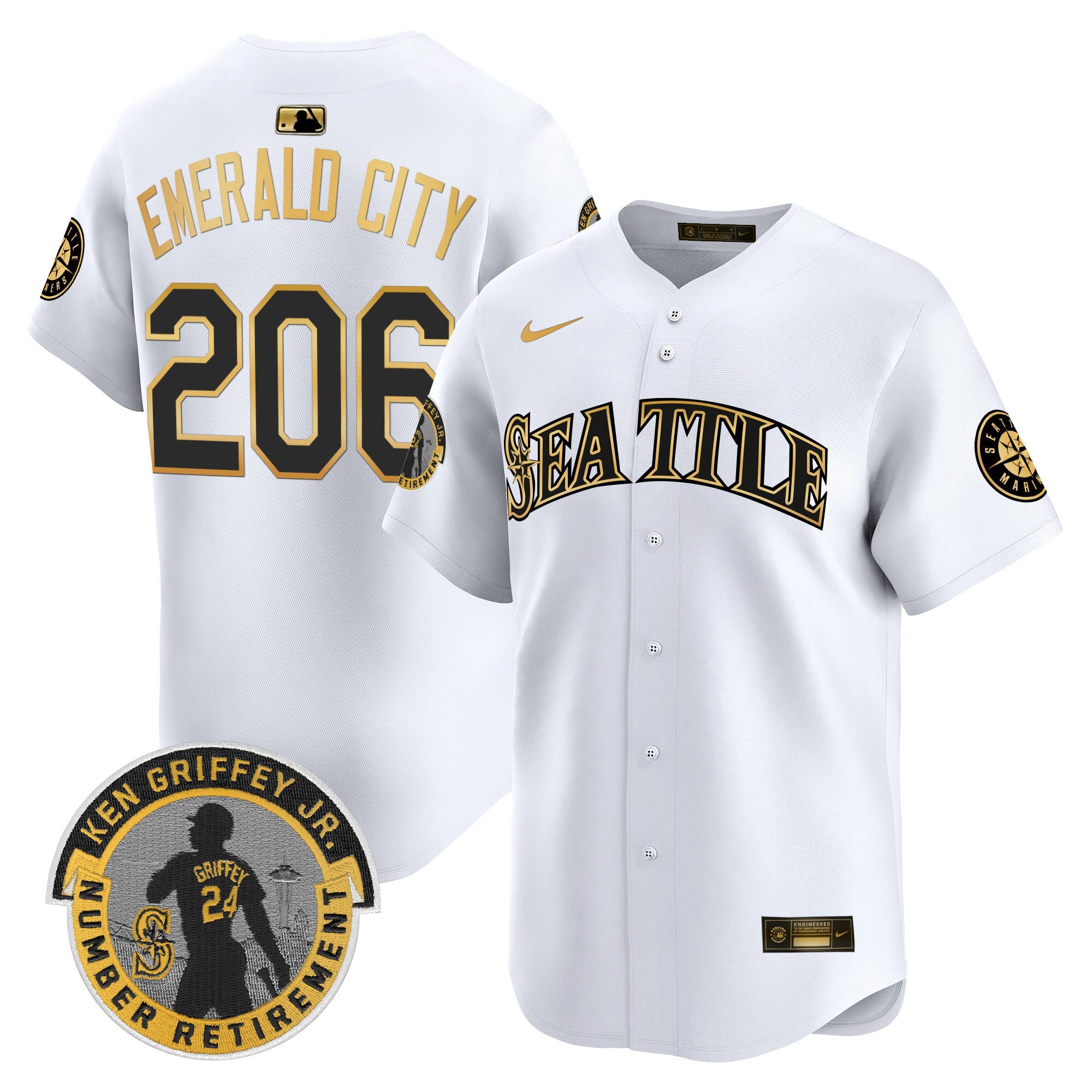 Men’s 2025 Ken Griffey Jr. Patch Vapor Premier Limited Jersey