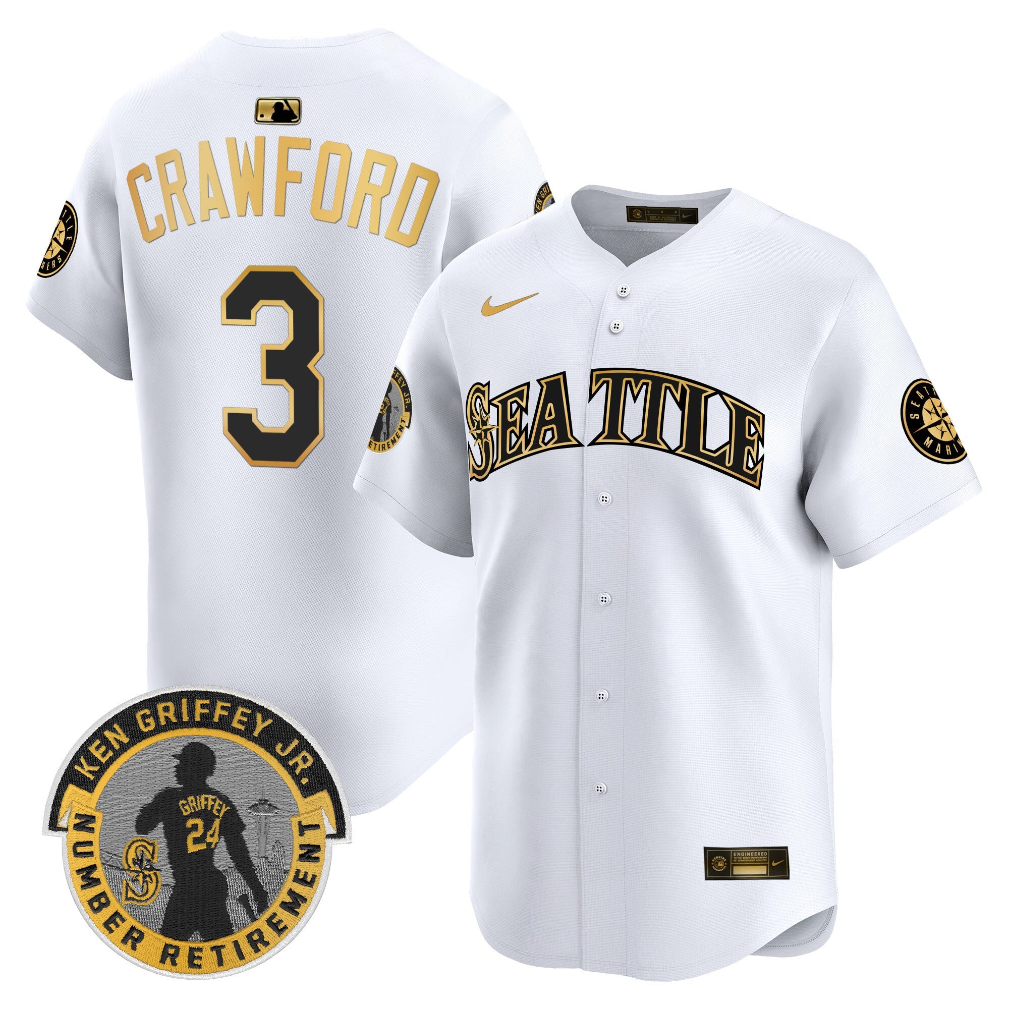 Men’s 2025 Ken Griffey Jr. Patch Vapor Premier Limited Jersey