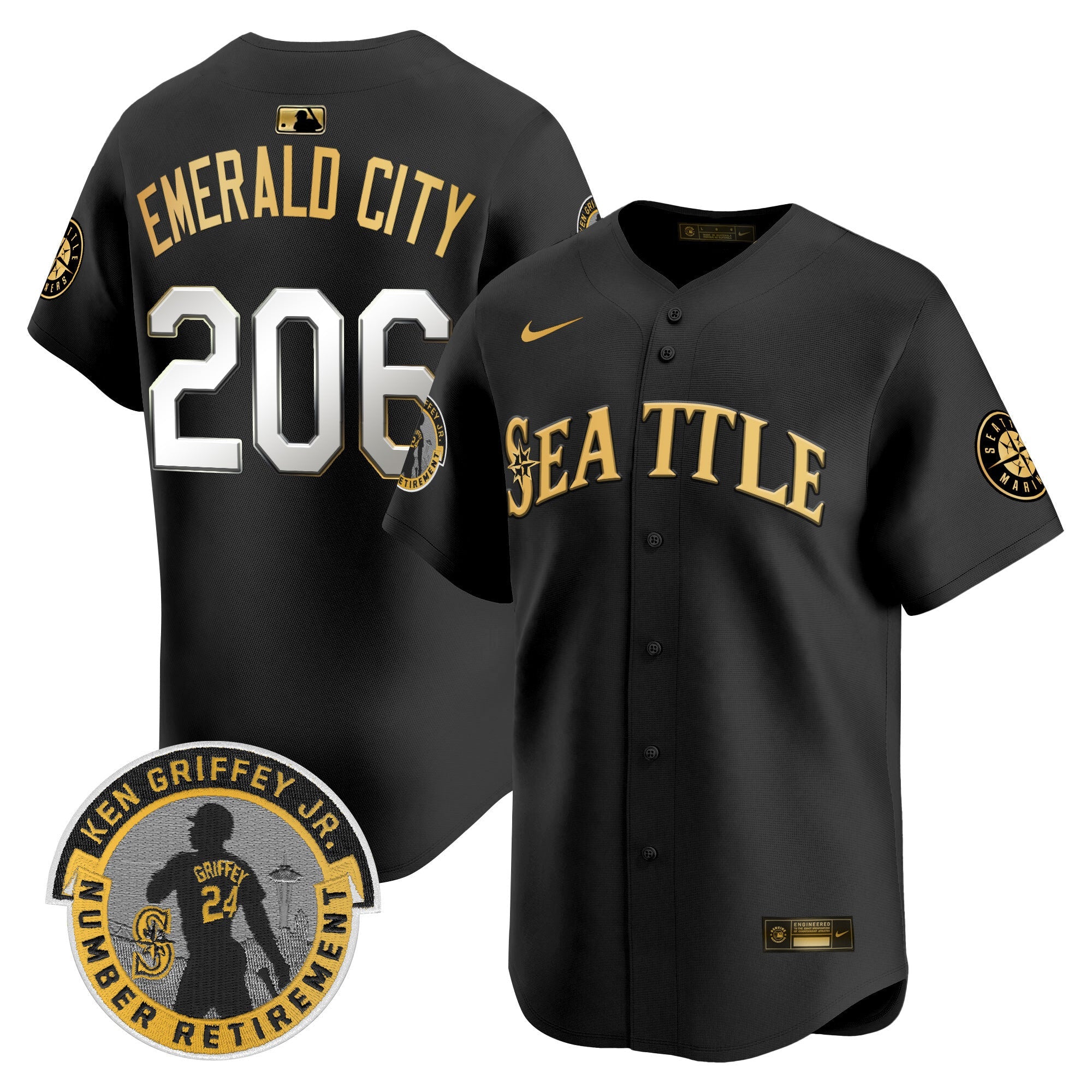 Men’s 2025 Ken Griffey Jr. Patch Vapor Premier Limited Jersey