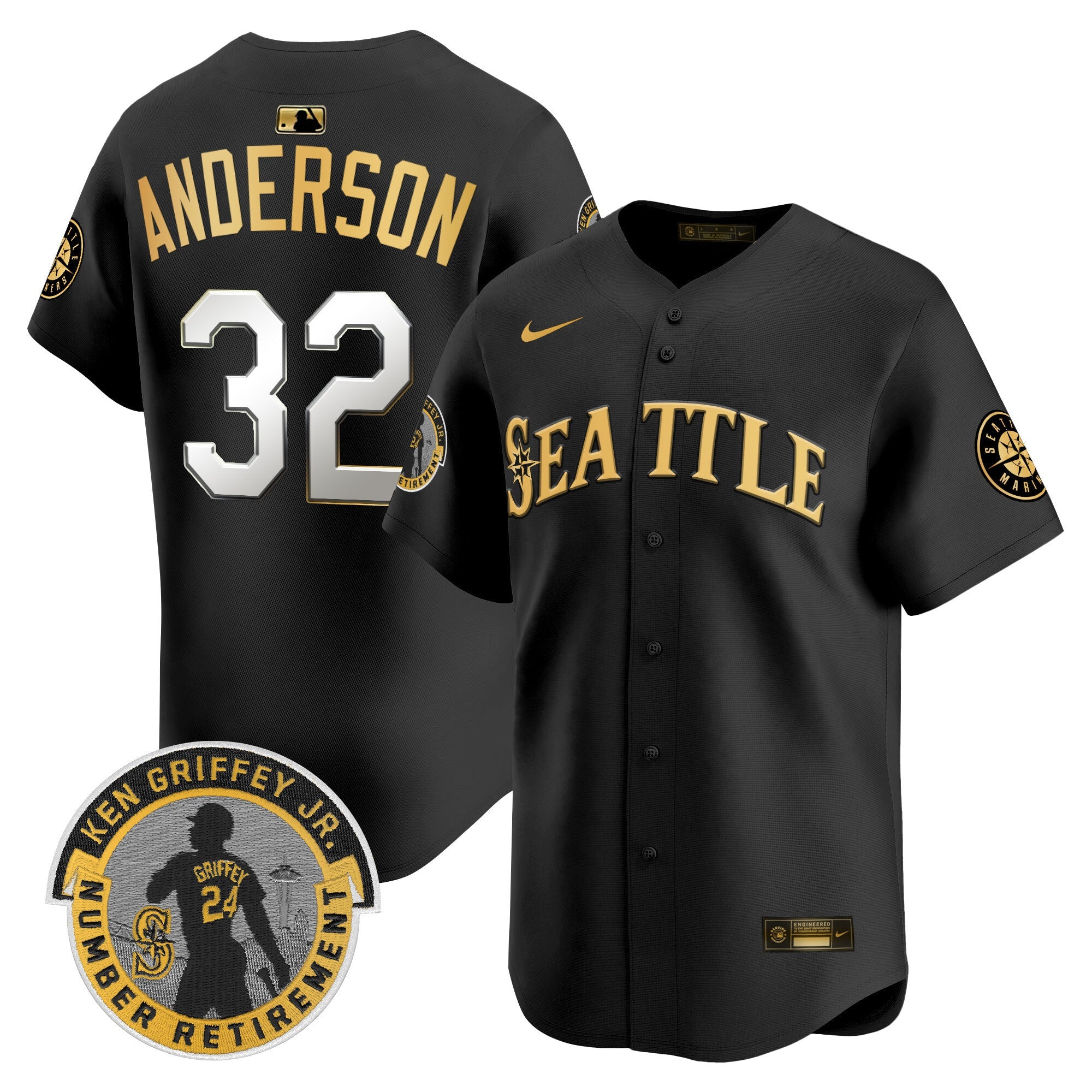 Men’s 2025 Ken Griffey Jr. Patch Vapor Premier Limited Jersey